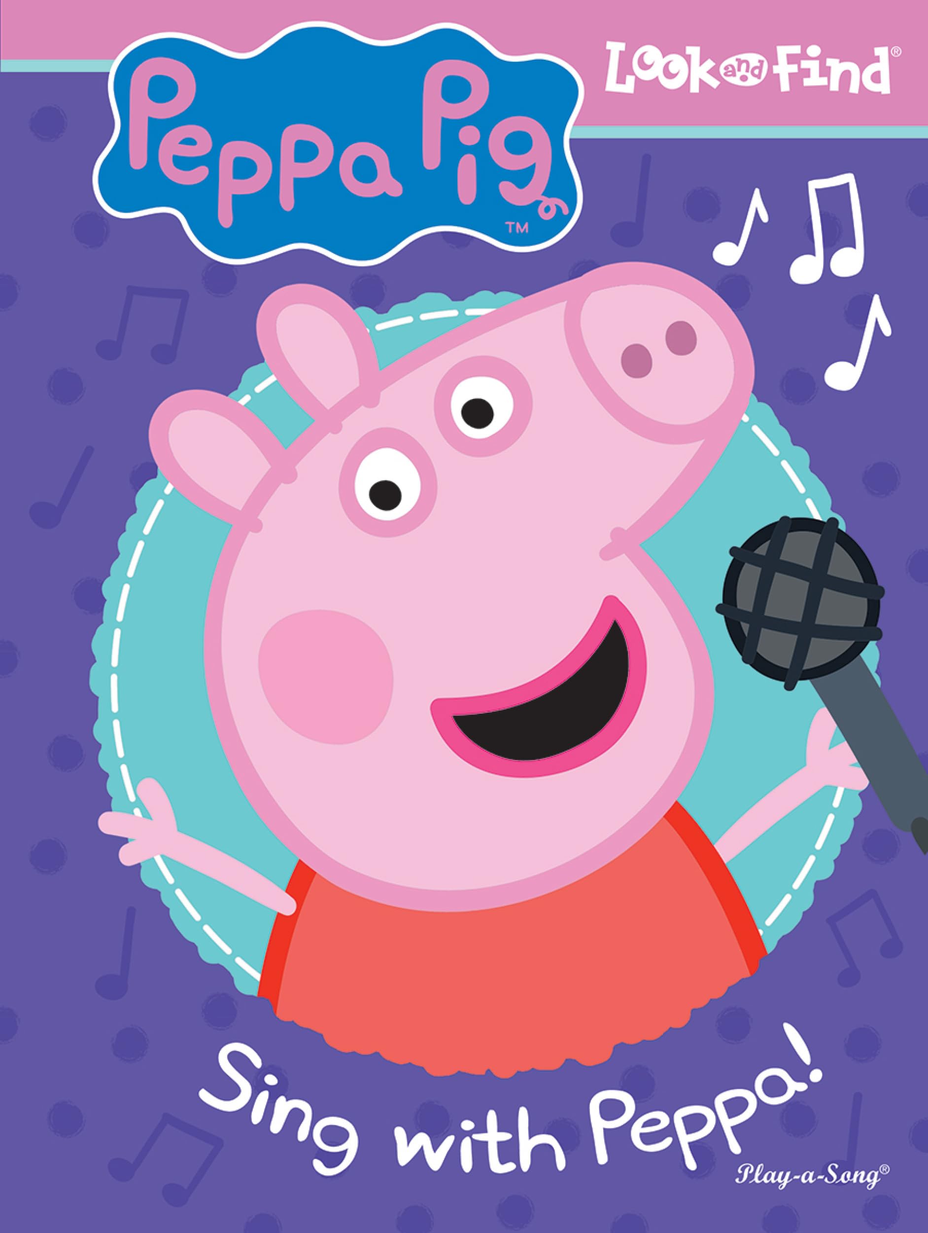 Peppa Pig  Sing with Peppa! Microphone and Look and Find Sound Activity Book Set  PI Kids (PlayASong),New