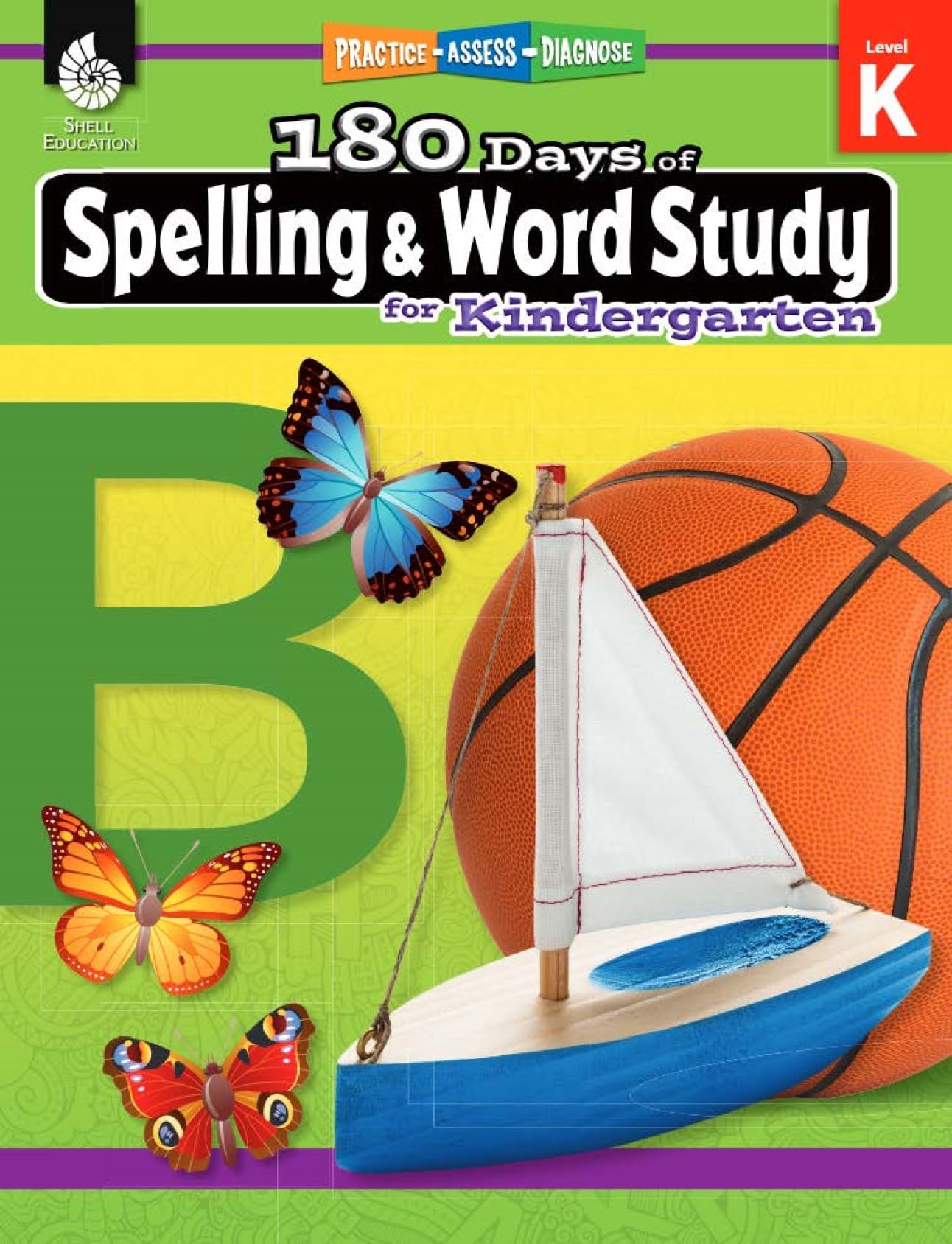 180 Days: Reading, Vocabulary/Language for Kindergarten Practice Workbook for Classroom and Home, Cool and Fun Practice Created ,Used