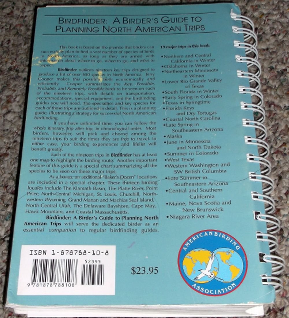 Birdfinder: A Birder's Guide to Planning North American Trips (Aba Birdfinding Guide),Used
