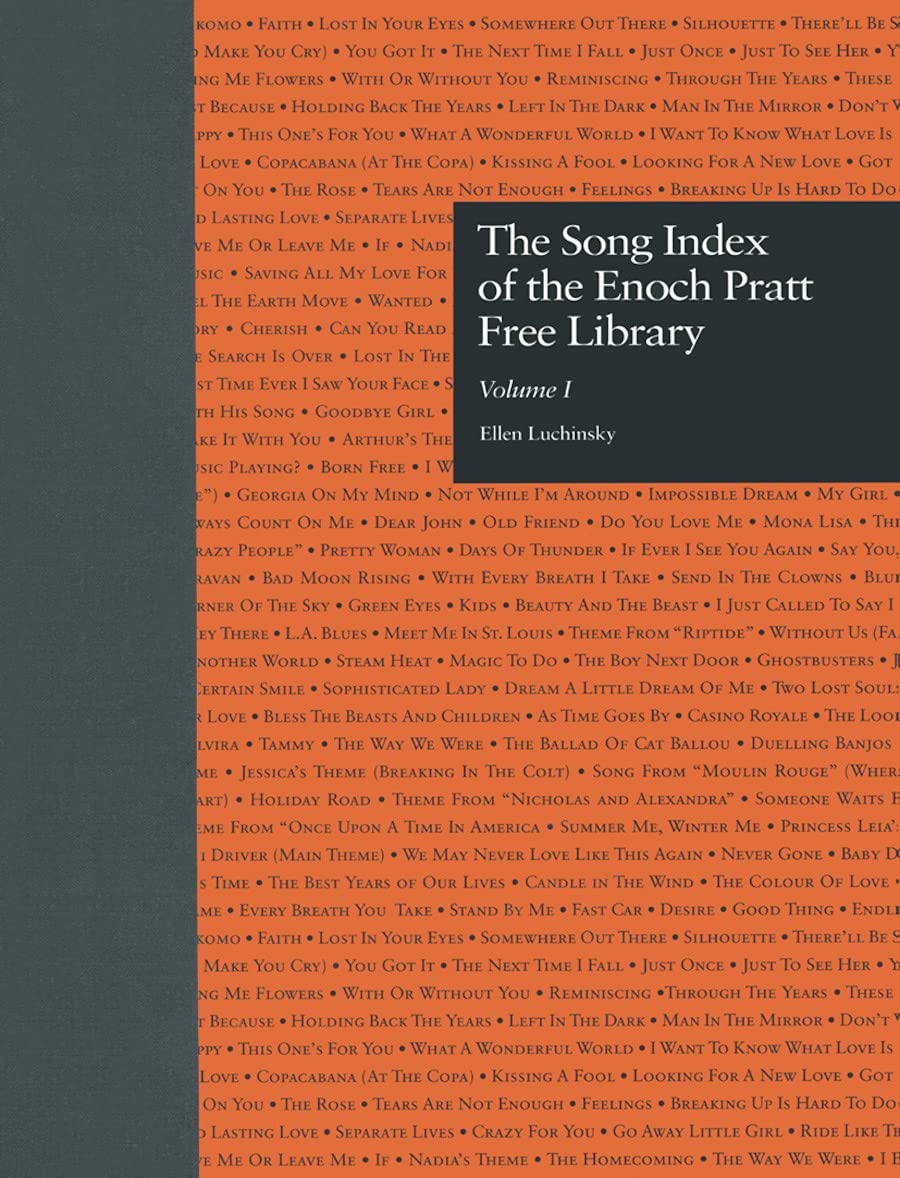 The Song Index of the Enoch Pratt Free Library (Garland Reference Library of the Humanities),Used