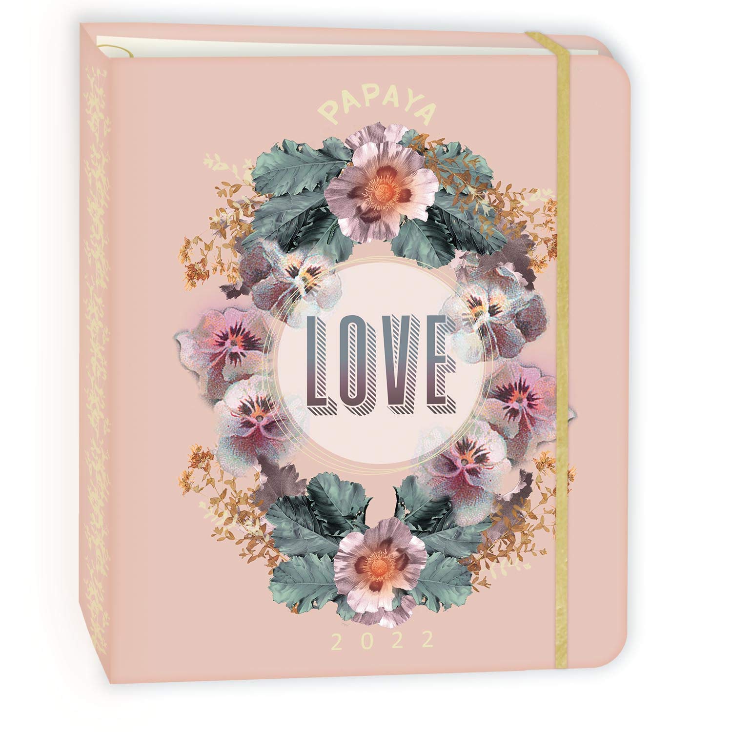 PAPAYA 2022 Hardcover Deluxe Planner (7.5' x 9' closed): Love,Used