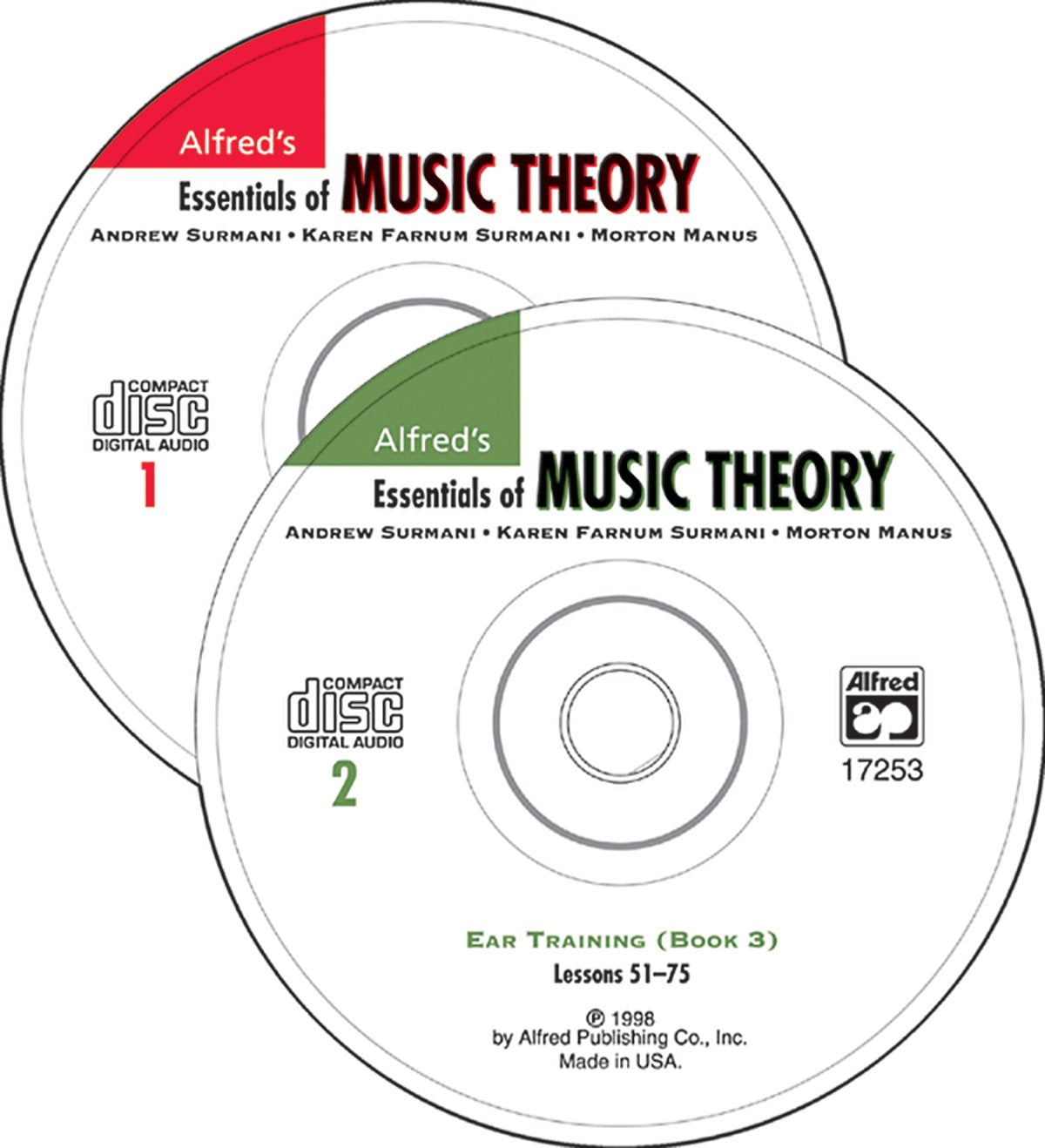 Alfred's Essentials of Music Theory, Bk 13: Ear Training, 2 CDs,New