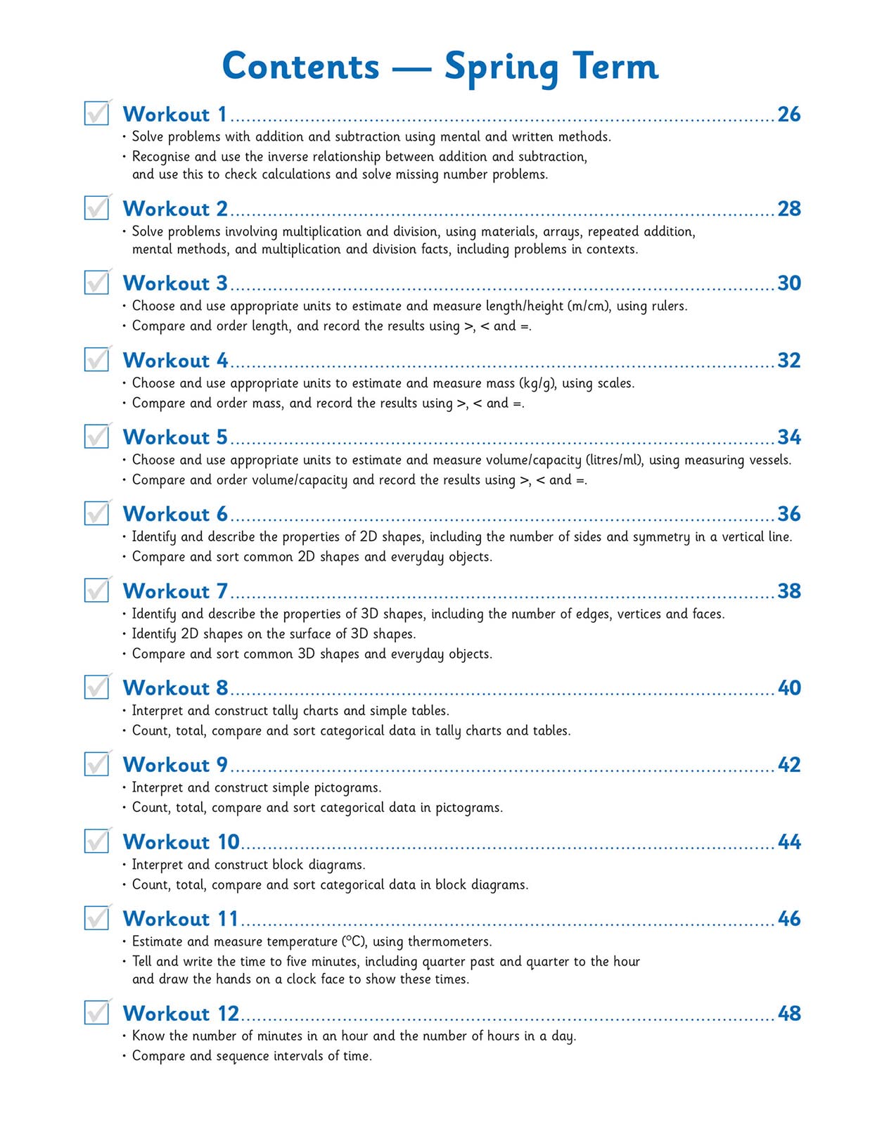 New KS1 Maths 10Minute Weekly Workouts Year 2 (CGP KS1 Maths),Used