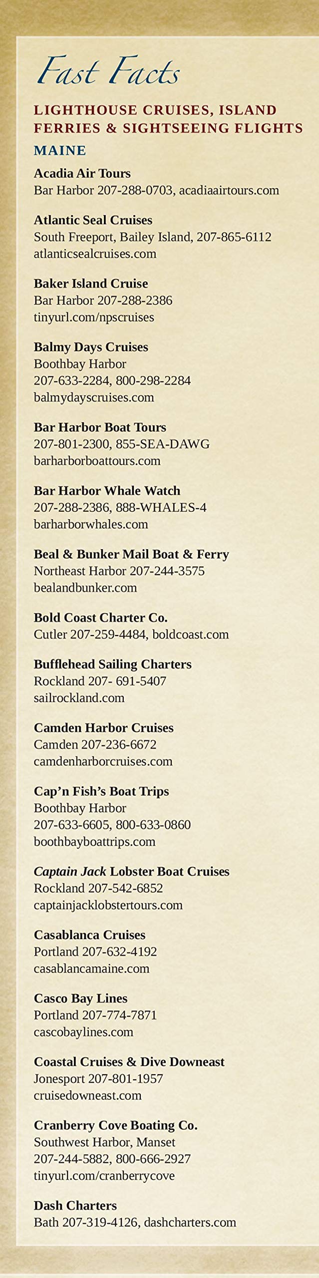 Maine Lighthouses Illustrated Map & Guide,Used