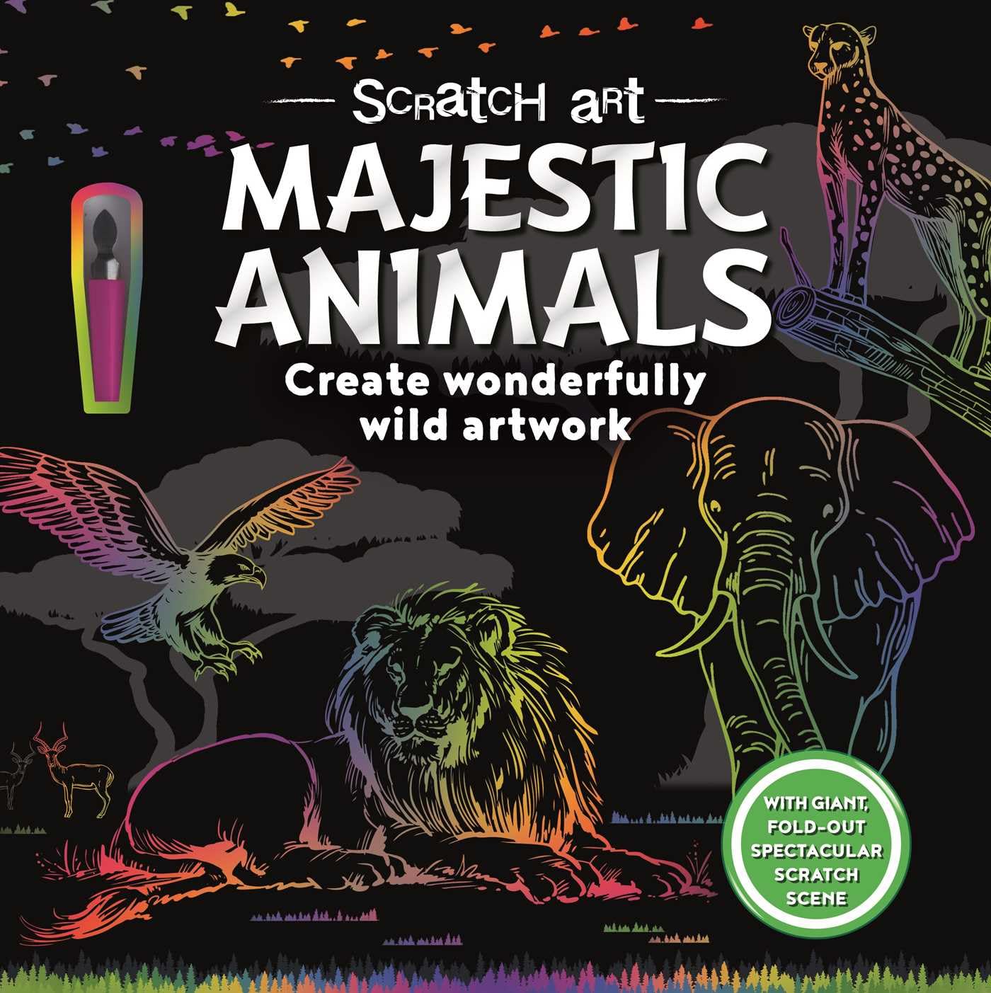 Scratch Art Majestic Animals: Create Wonderfully Wild Artwork,New