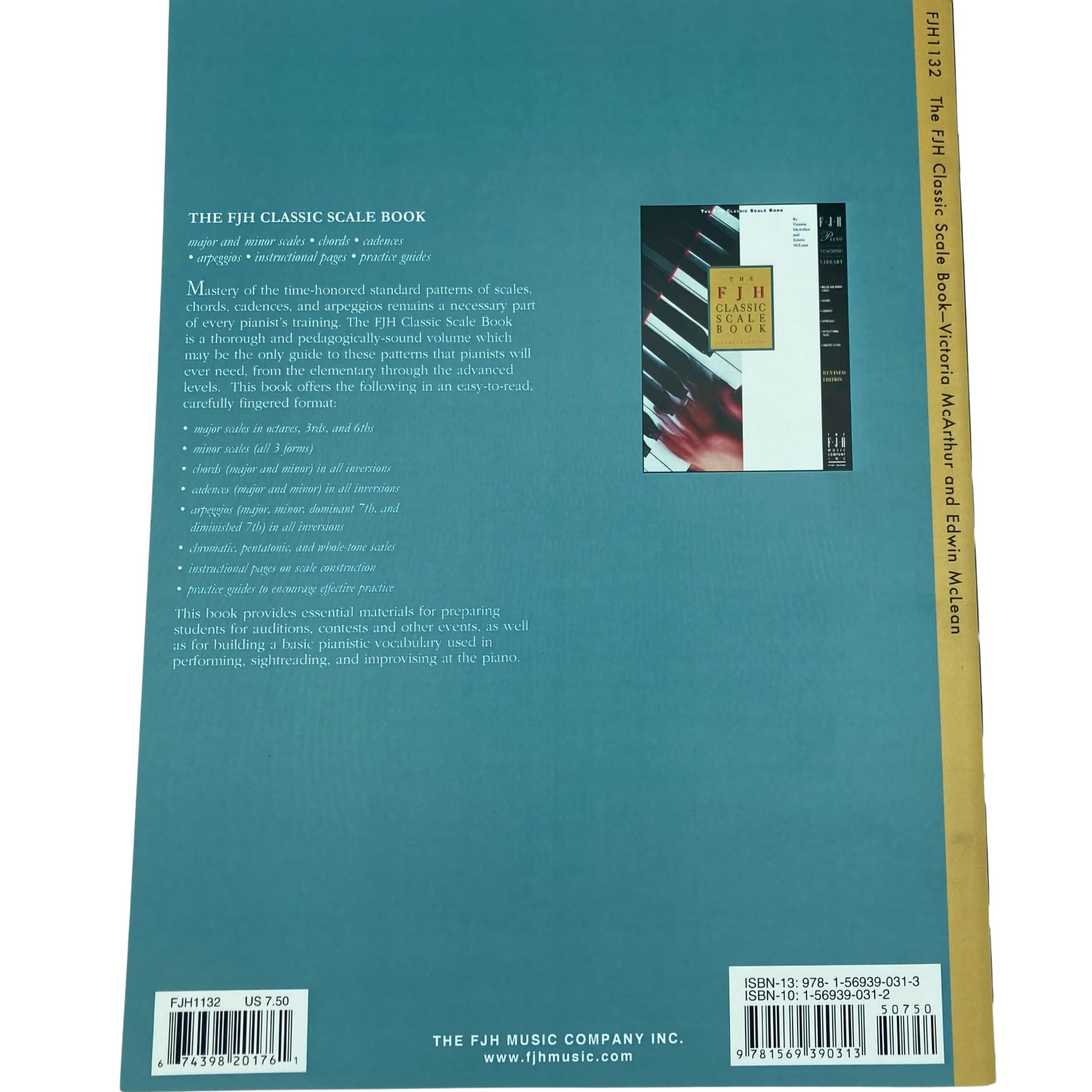 The FJH Classic Scale Book: Major and Minor Scales, Chords, Cadences, and Arpeggios with Instructional Material and Practice Gui,New
