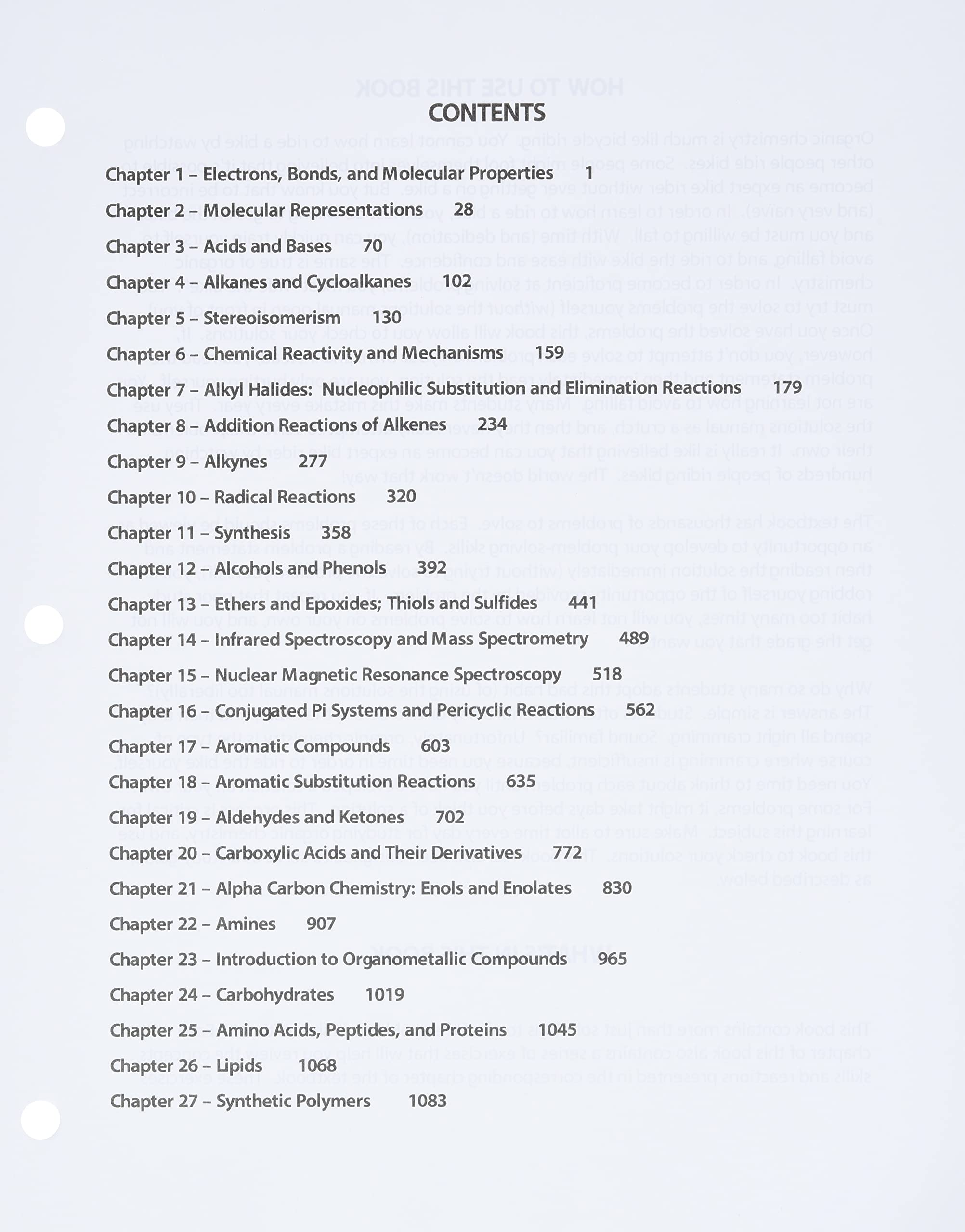 Organic Chemistry, Student Study Guide and Solutions Manual,Used