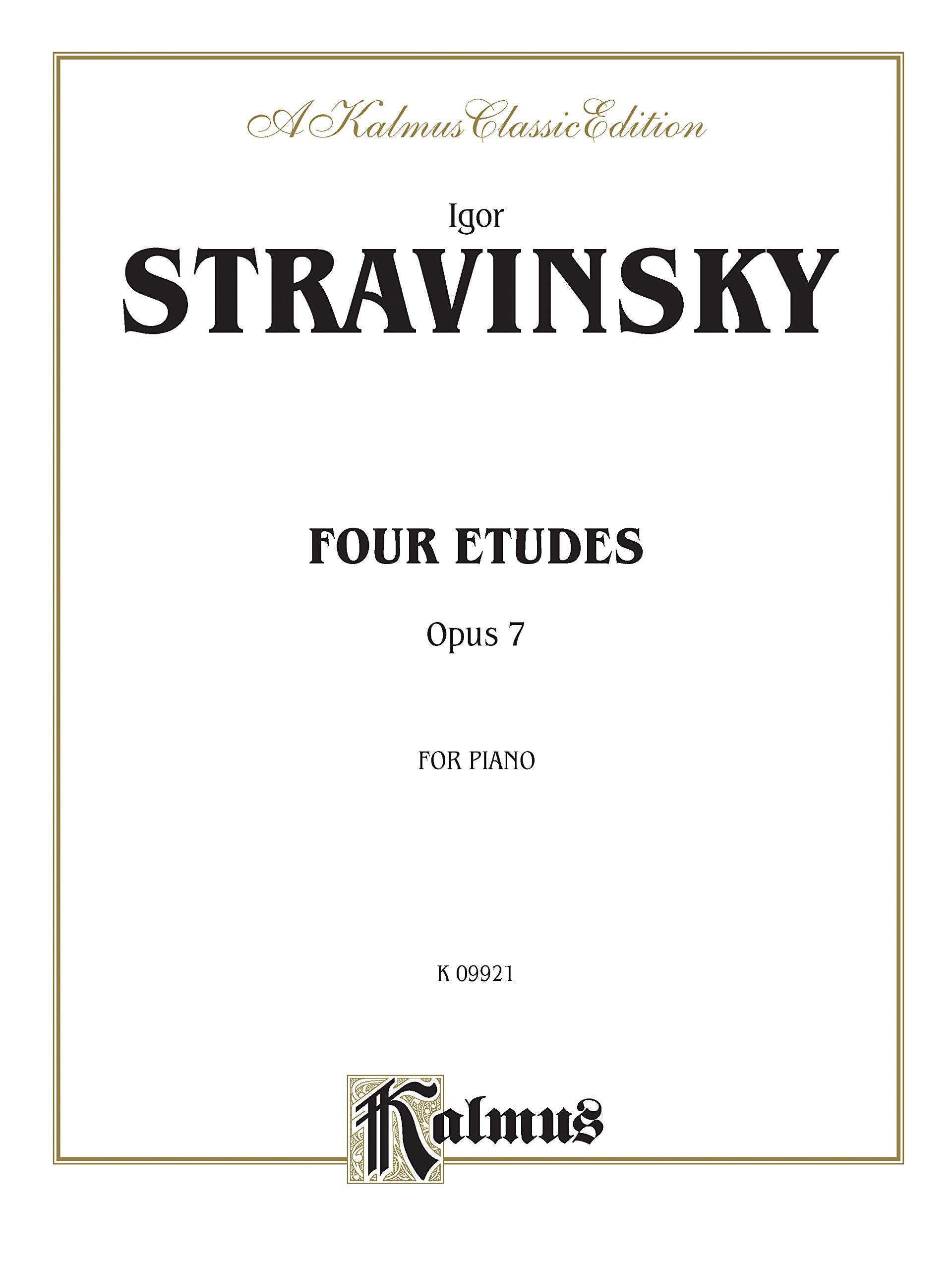 Four Etudes, Op. 7 (Kalmus Edition),New