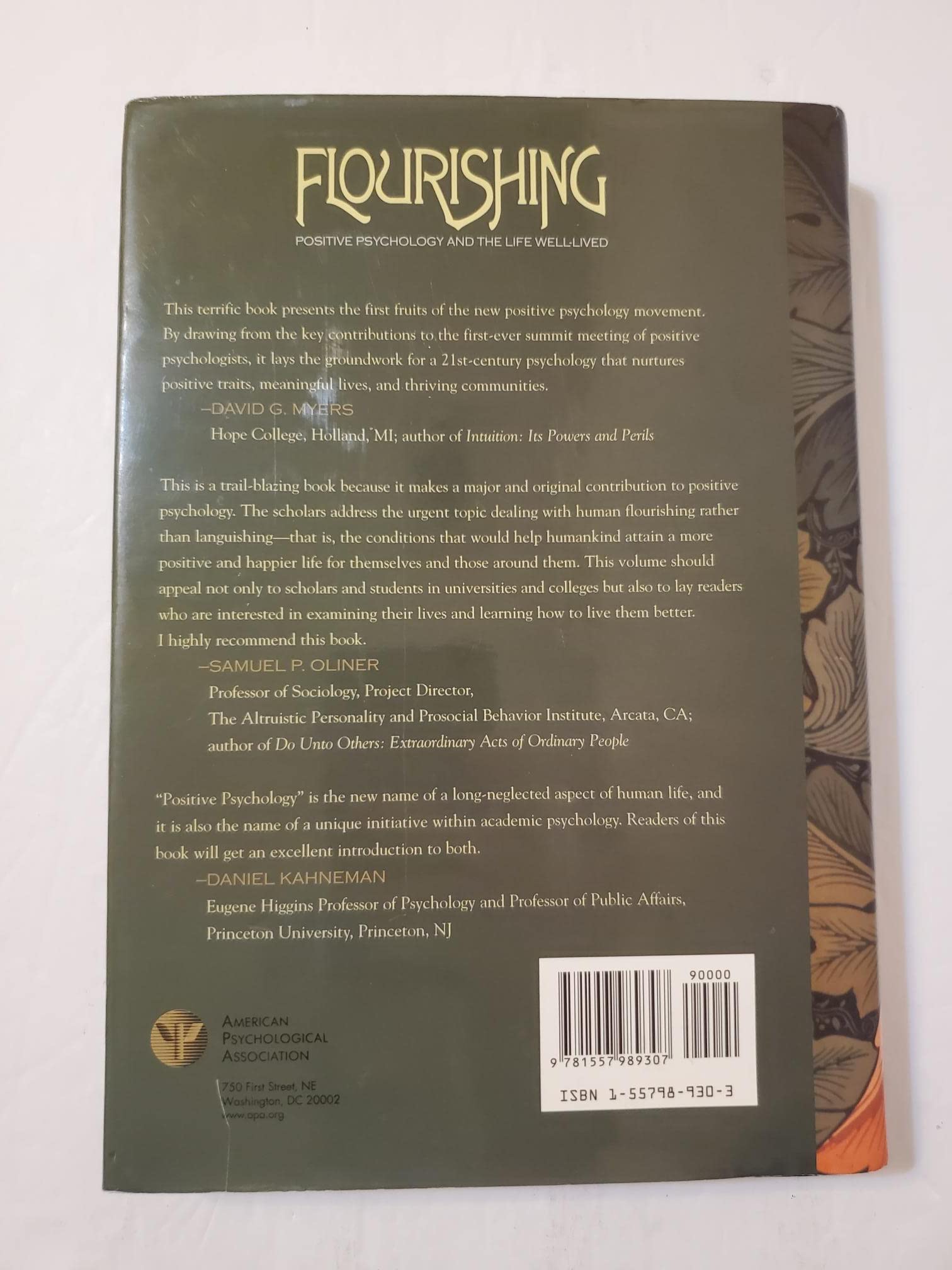 Flourishing: Positive Psychology and the Life WellLived,Used