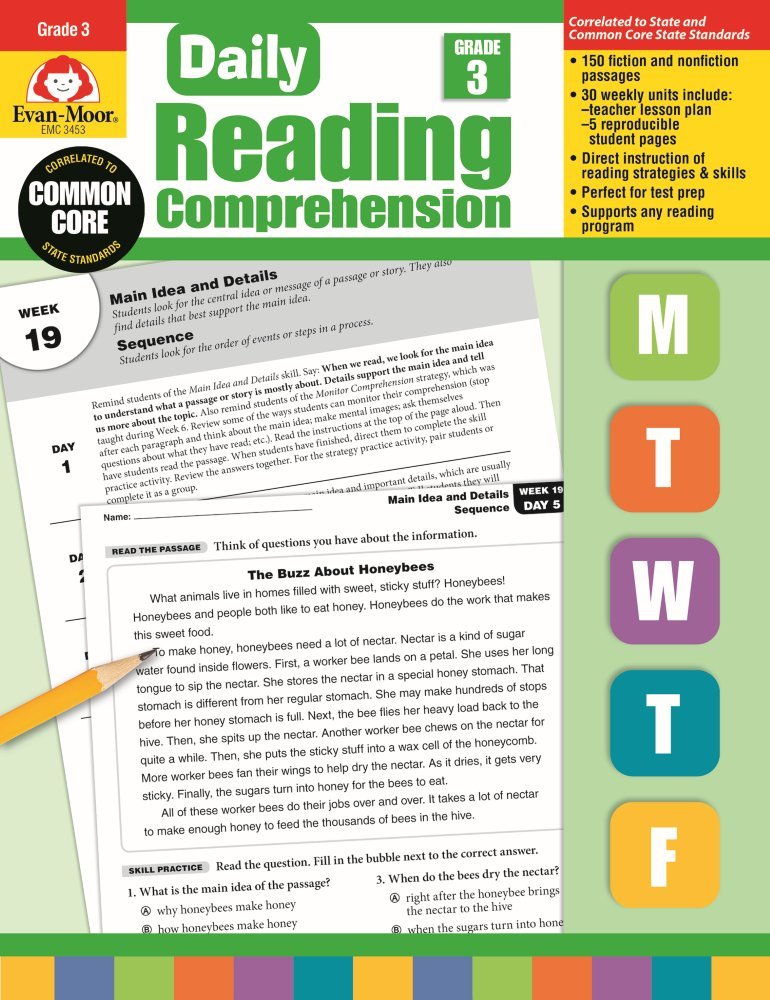 Daily Reading Comprehension, Grade 3 (Daily Reading Comprehension),Used