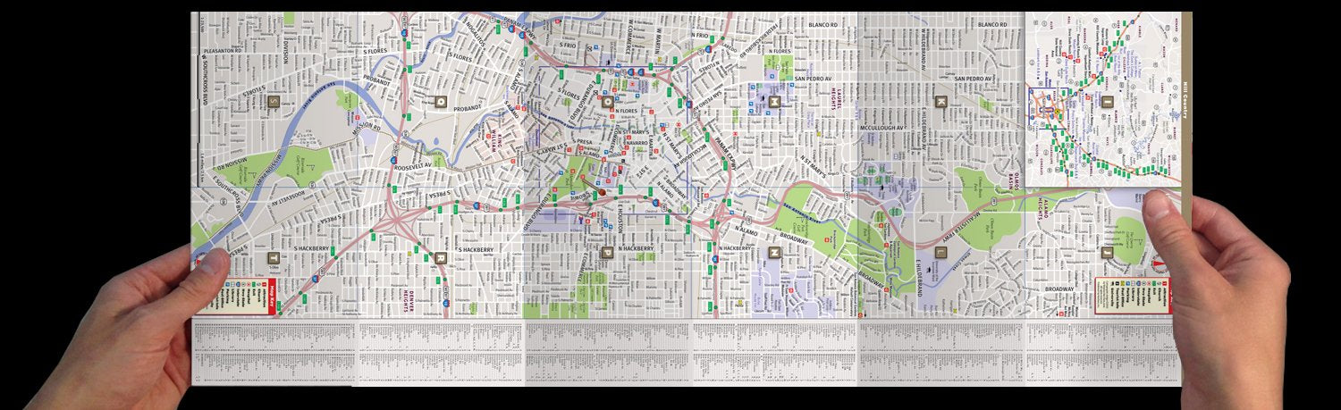 StreetSmart San Antonio Map by VanDam  Laminated pocket size City Street & Freeway Map to San Antonio, TX complete with all att,Used