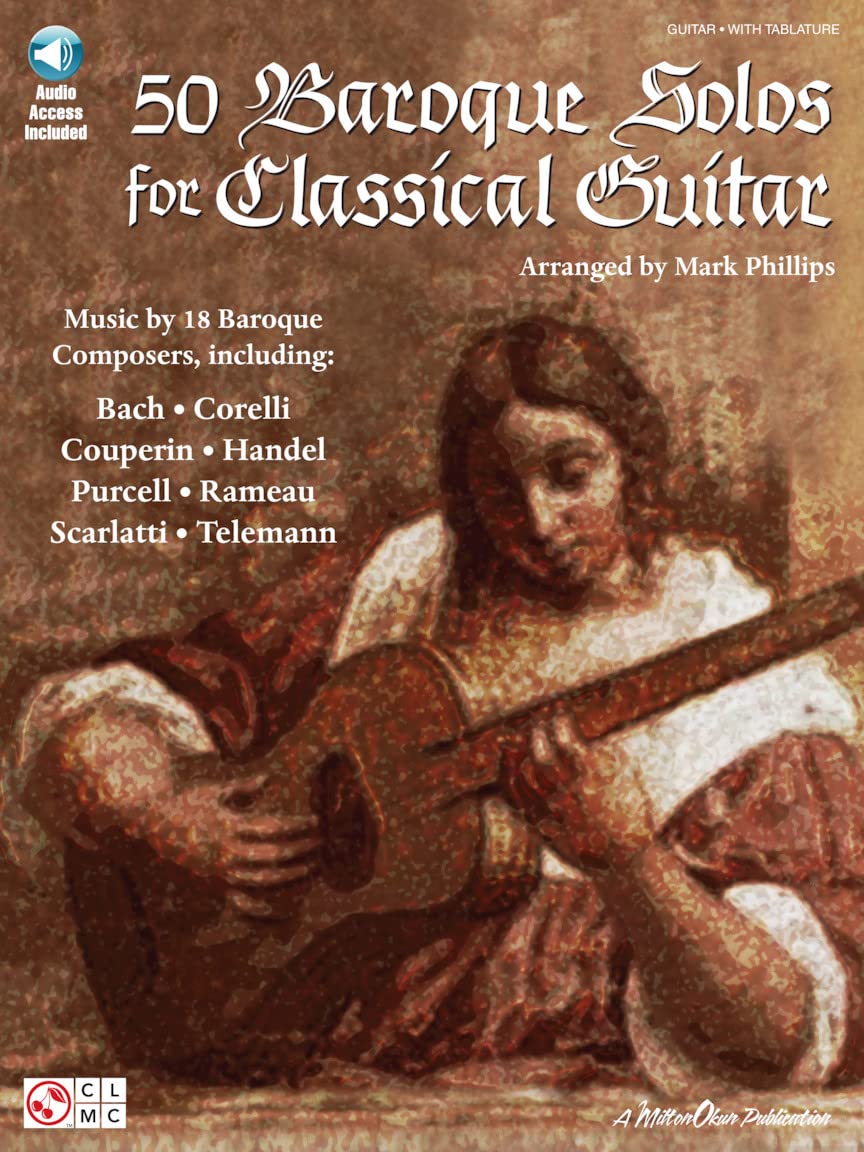 50 Baroque Solos for Classical Guitar Book/Online Audio,Used