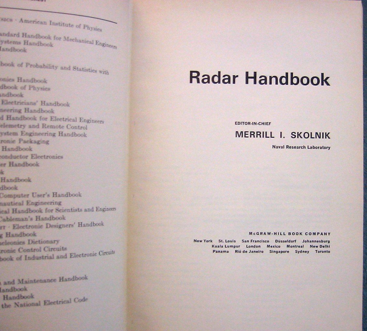 Radar Handbook,Used