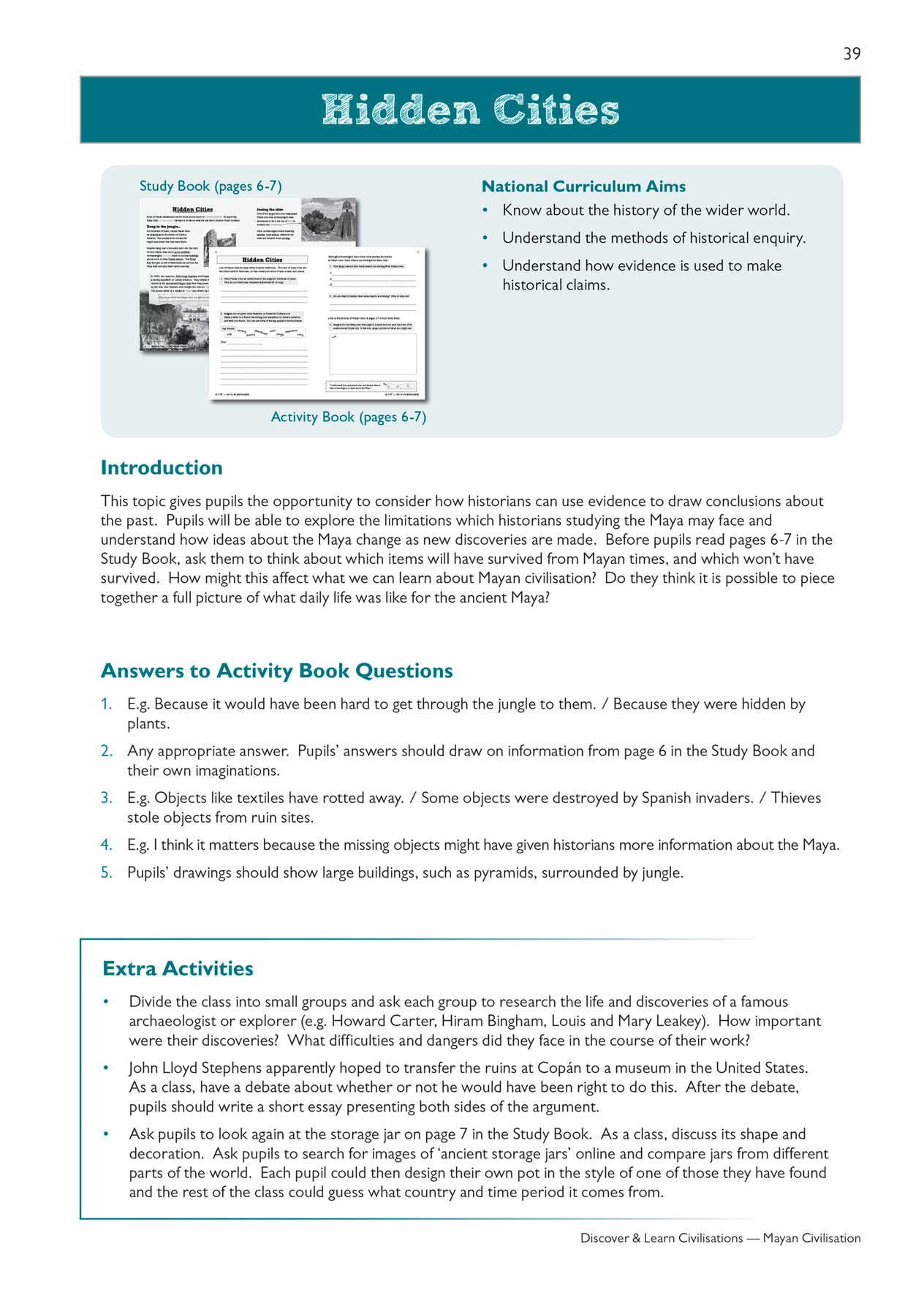 New KS2 Discover & Learn: History Civilisations Teacher Book (Egyptians, Greeks, Maya), Years 36 (CGP KS2 History),Used