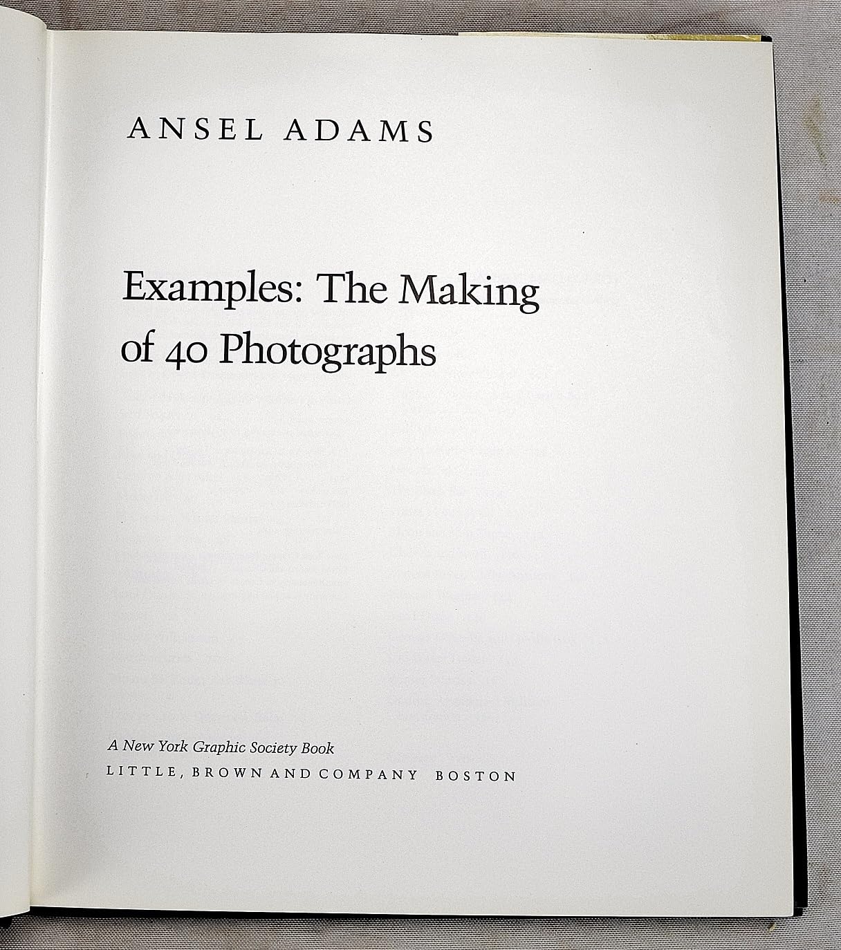 Examples: The Making of 40 Photographs,Used