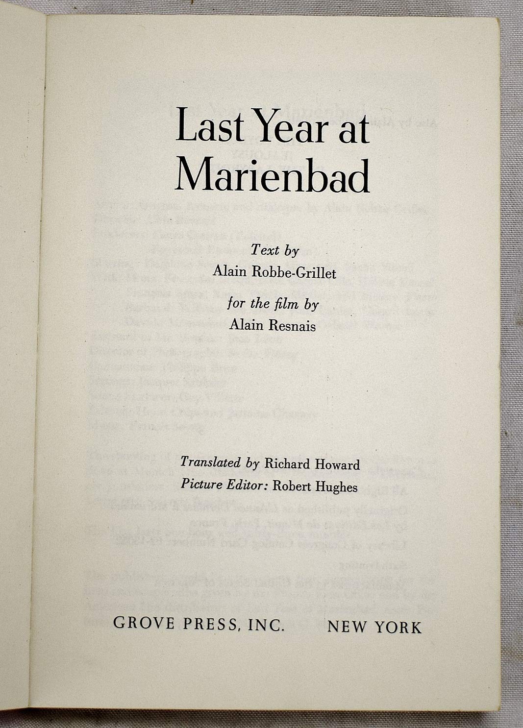 Last Year At Marienbad,New