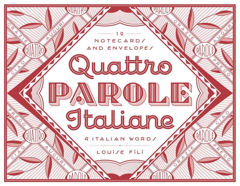 Quattro Parole Italiane: 12 Notecards And Envelopes