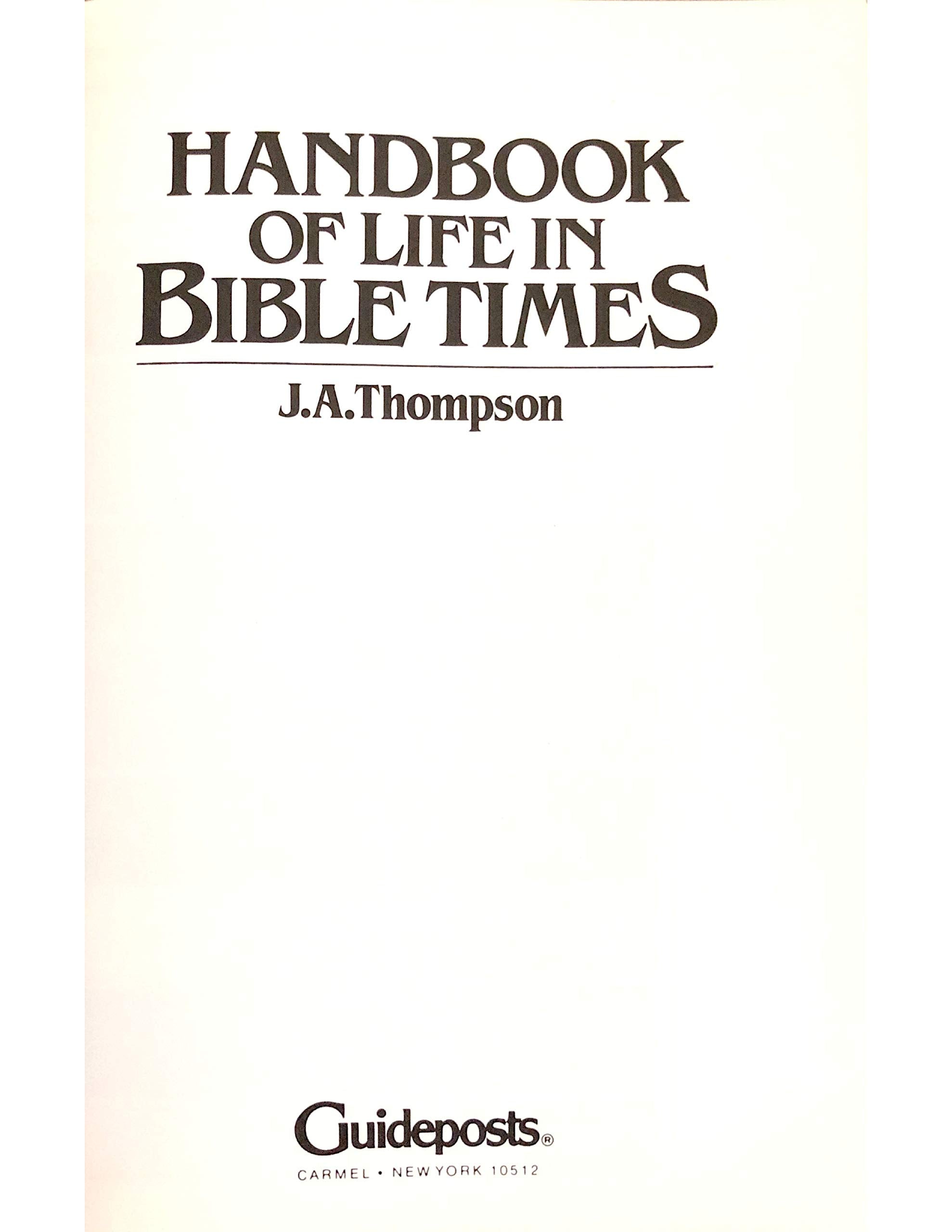 Handbook of life in Bible times,Used