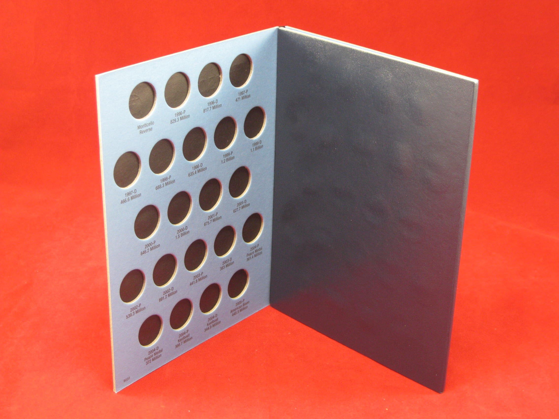 Jefferson Nickels Folder Starting 1996 (Official Whitman Coin Folder)-used