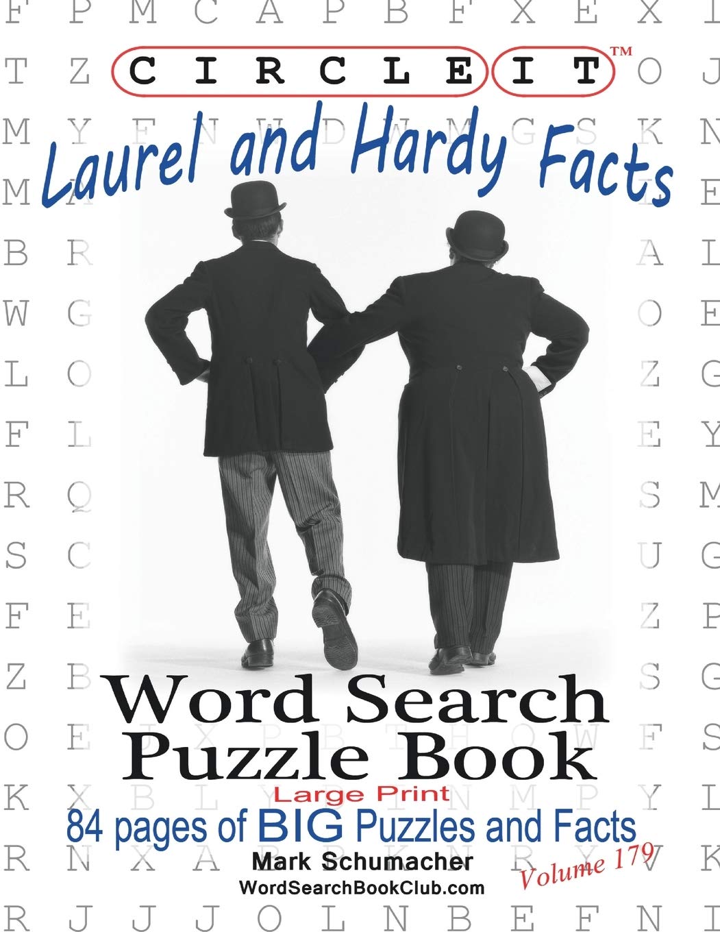Circle It, Laurel and Hardy Facts, Word Search, Puzzle Book,Used