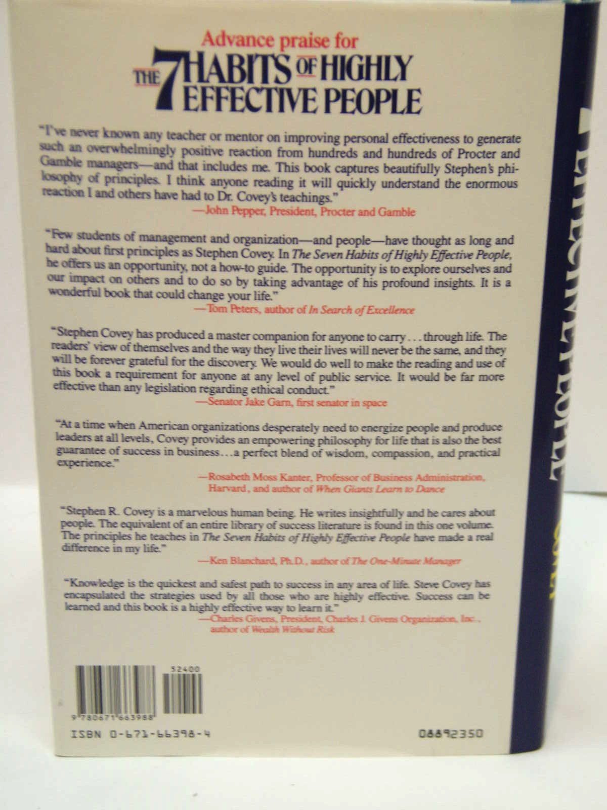 Seven Habits Of Highly Effective People: Restoring The Character Ethic,New