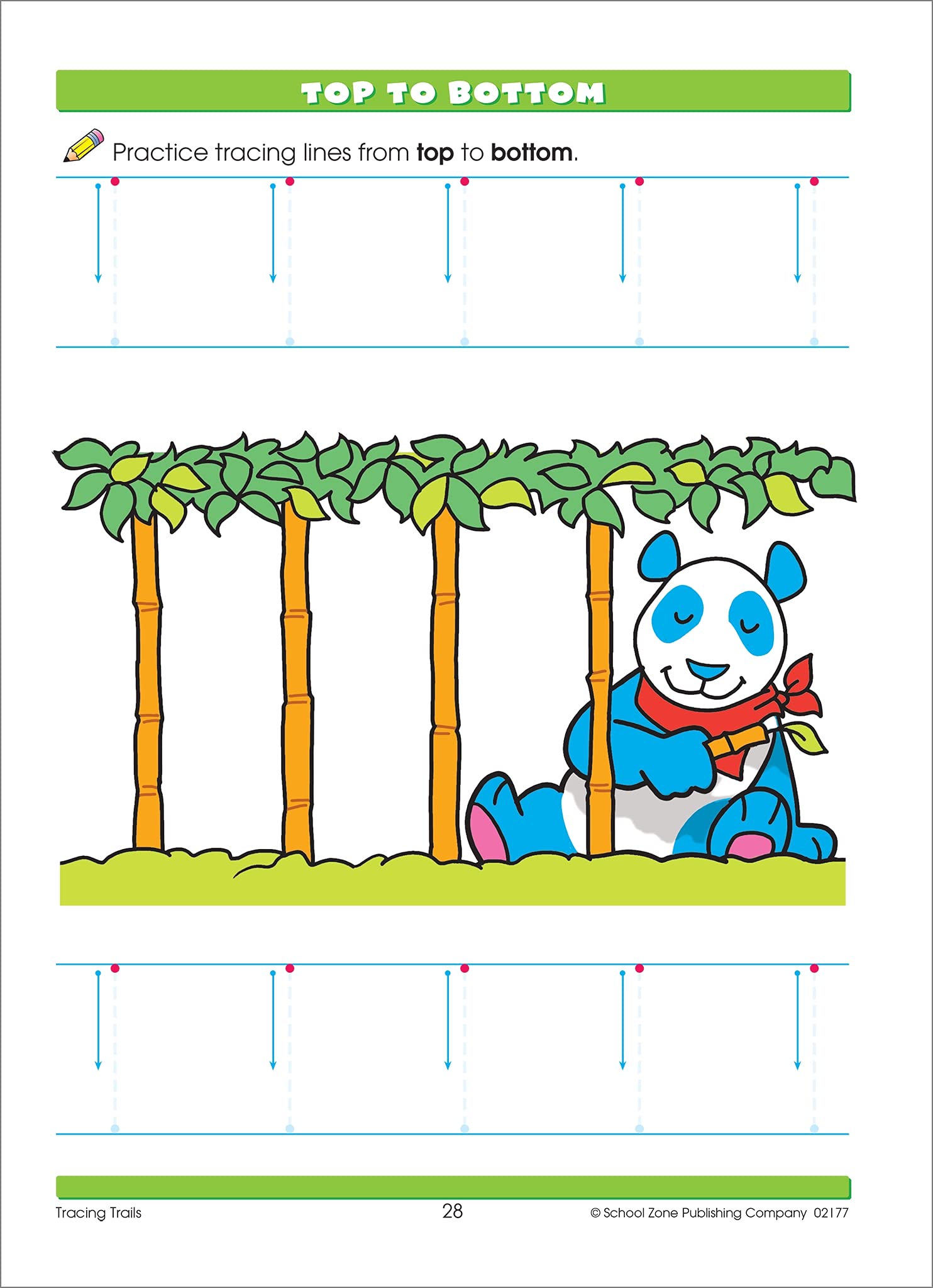 School Zone Tracing Trails Workbook 32 Pages, Ages 3 To 5, Preschool, Prewriting, Intro To Shapes, Alphabet, Numbers, And M,Used
