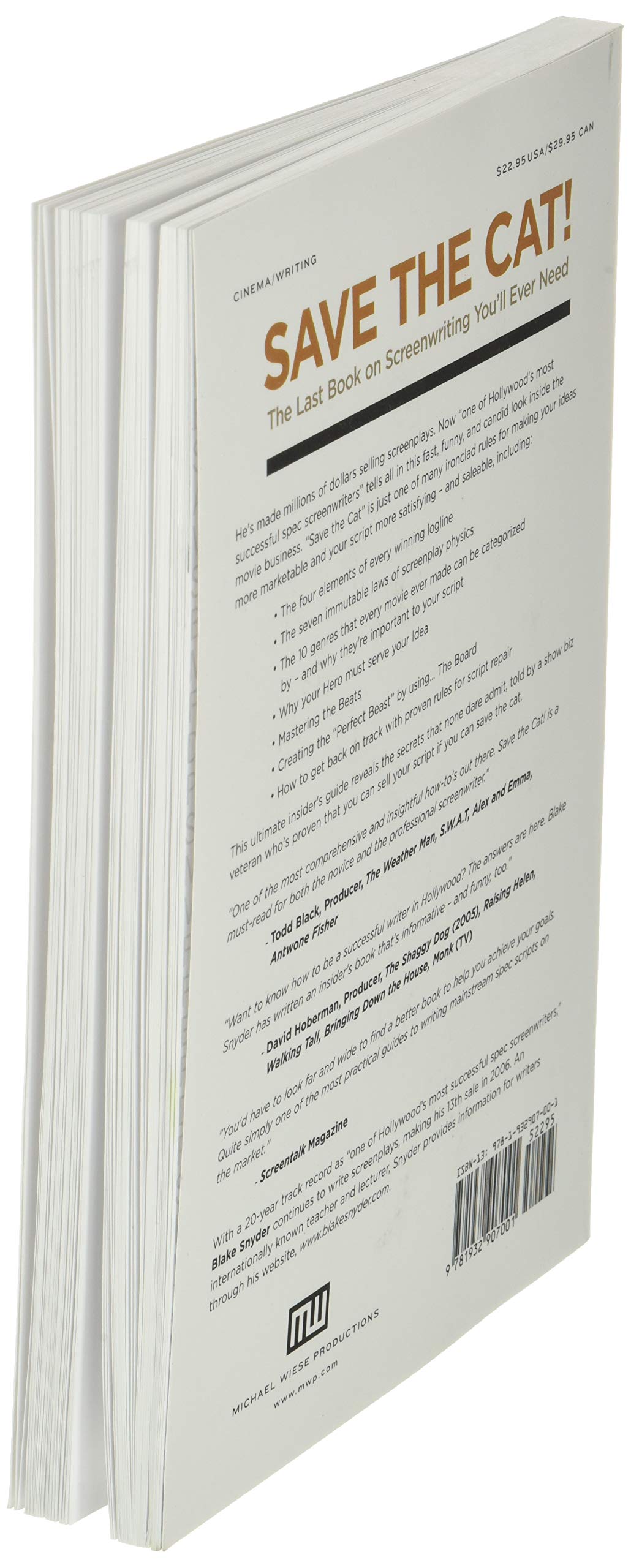 Save The Cat! The Last Book on Screenwriting You'll Ever Need,Used