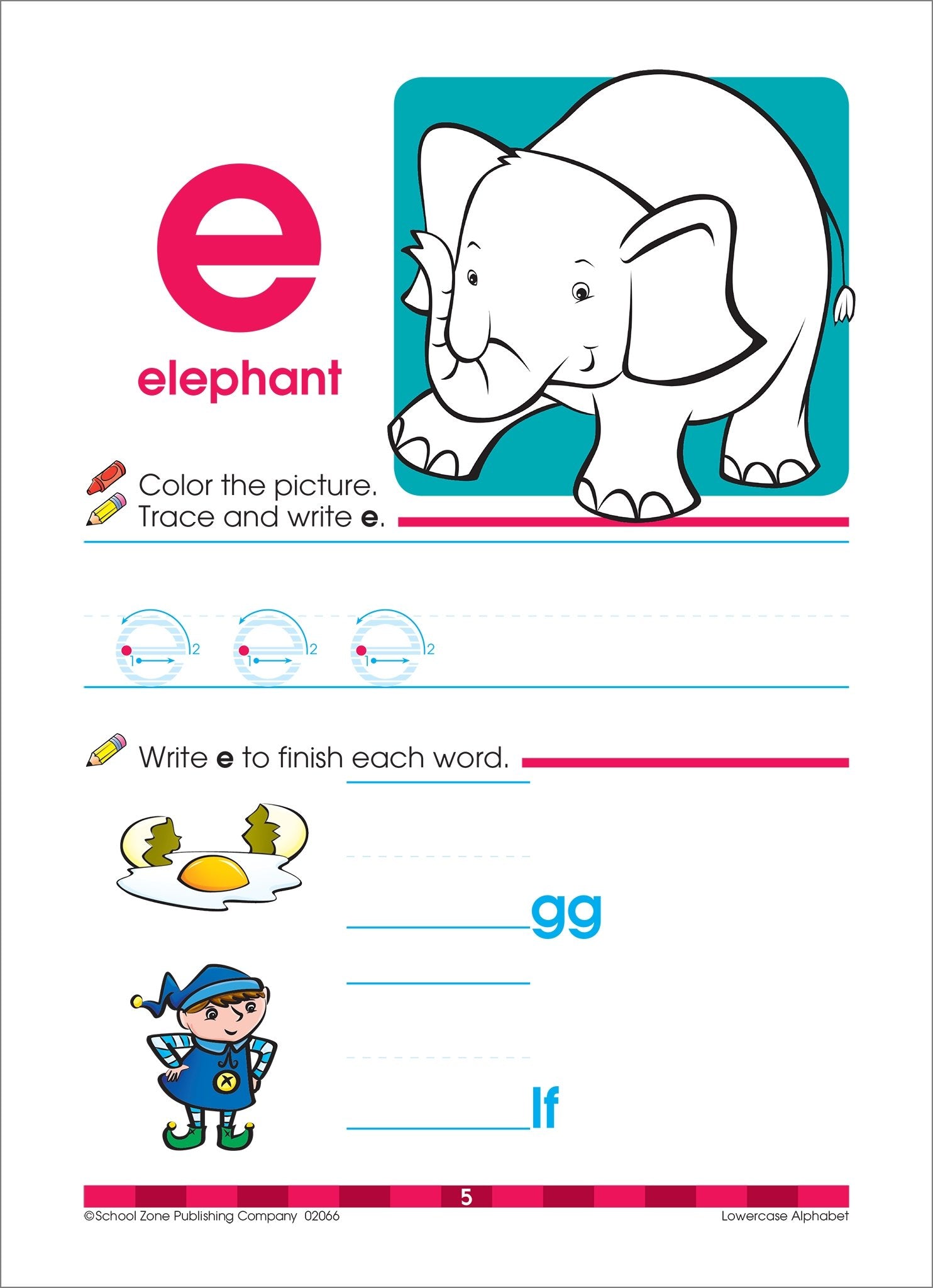 School Zone Lowercase Alphabet Workbook 32 Pages, Ages 3 To 5, Preschool To Kindergarten, Abc'S, Letters, Tracing, Printing,,Used