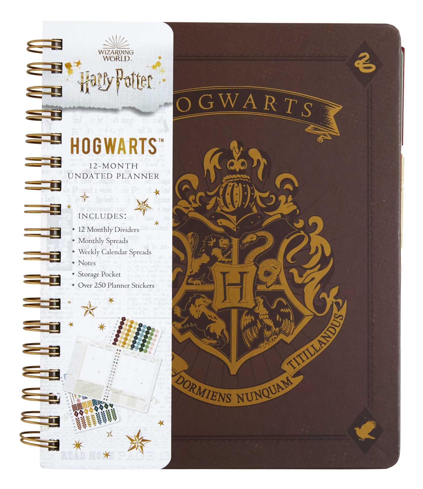 Harry Potter: Hogwarts 12Month Undated Planner: (Harry Potter School Planner School, Harry Potter Gift, Harry Potter Stationery,New