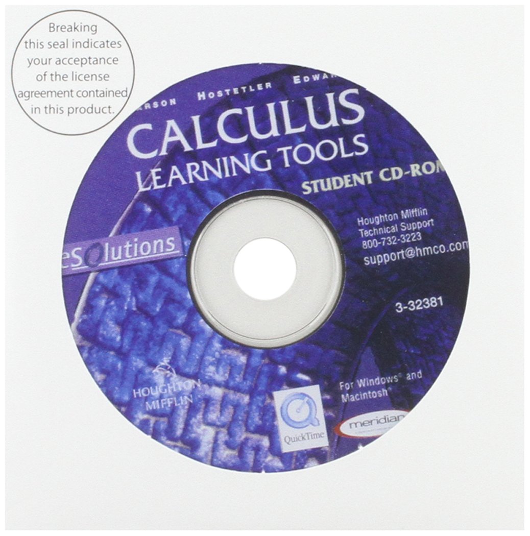 Learning Tools Student Cdrom For Larson'S Calculus, 7Th (Esolutions),New