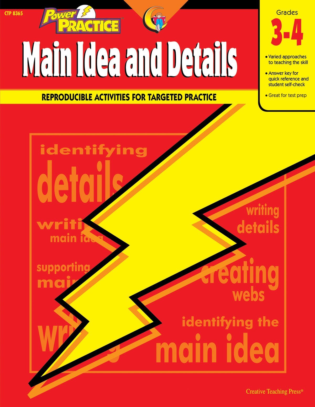 Power Practice Main Idea and Details, Gr. 34 (Language Power Practice),Used