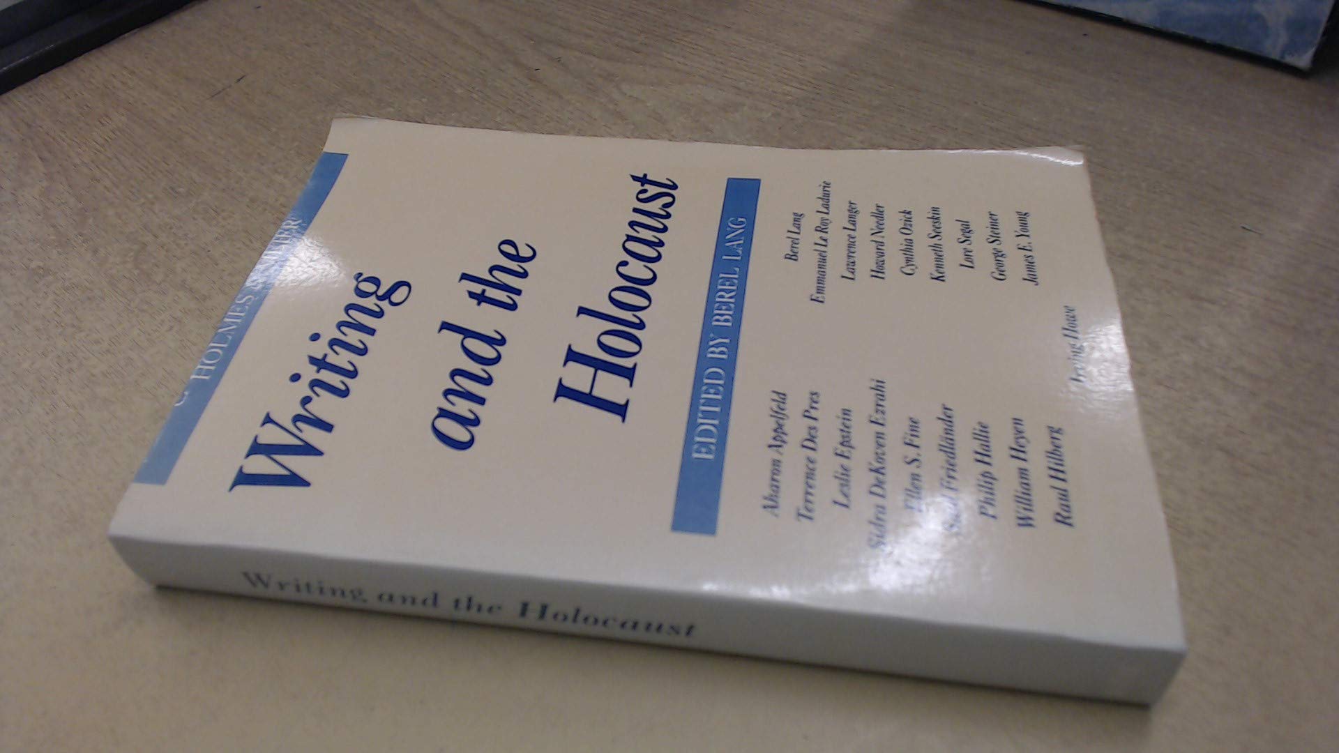 Writing and the Holocaust,New