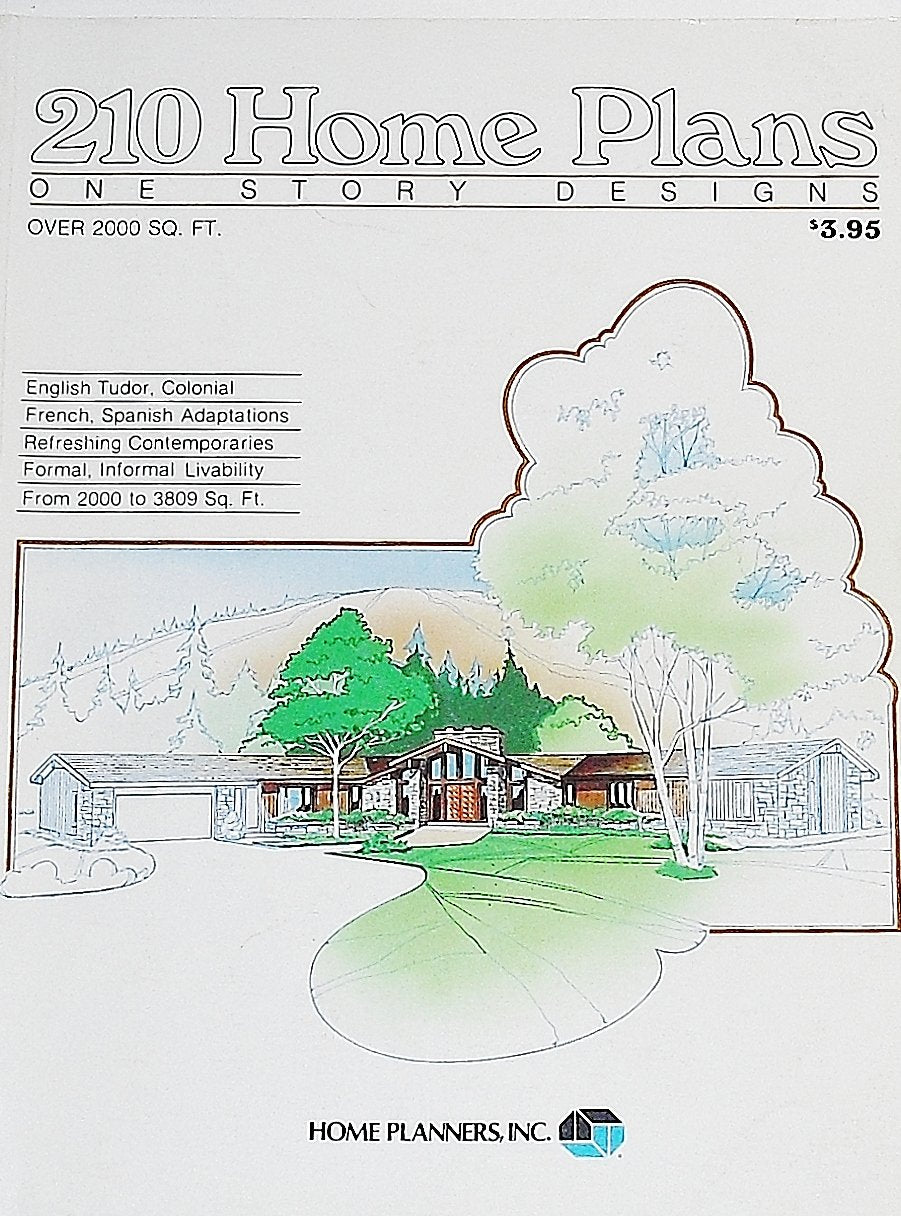Two Hundred Ten Home Plans: One Story Designs Over Two Thousand Square Feet,Used