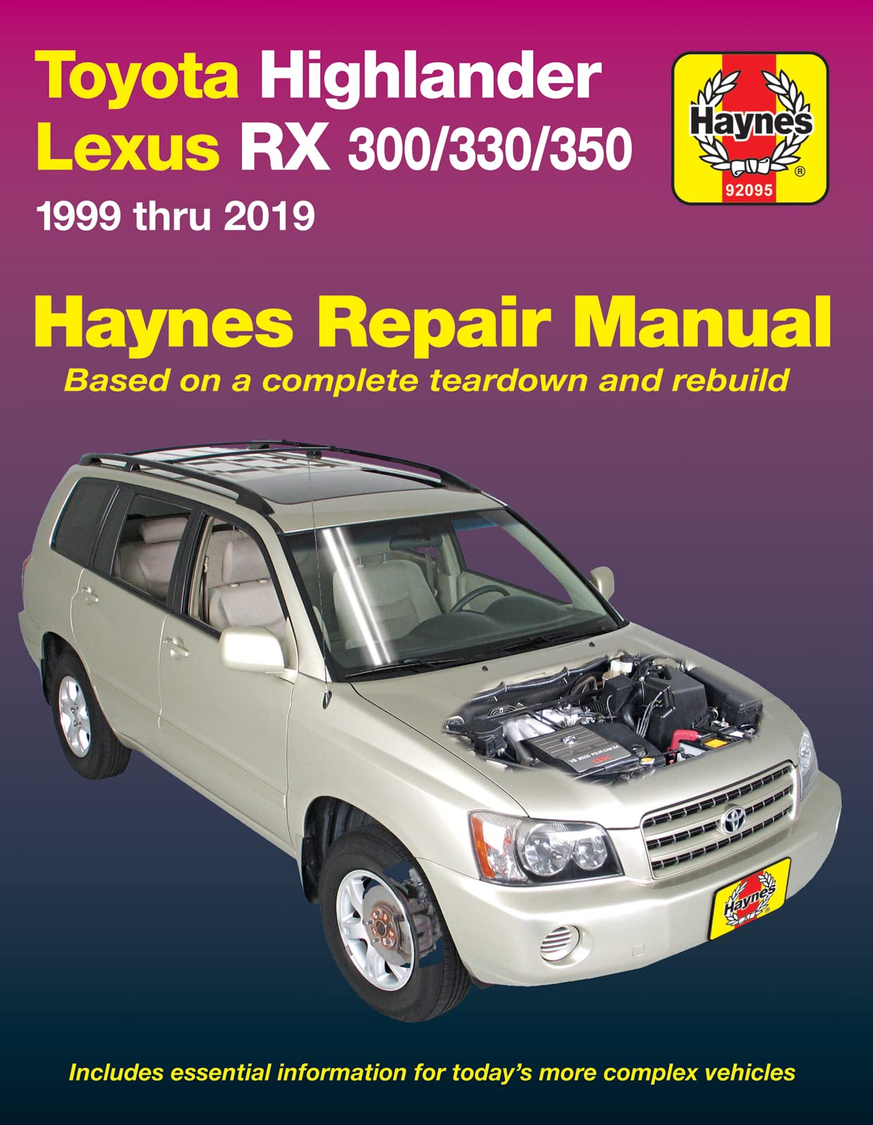 Toyota HighLander (0119),Lexus RX 300/330/350 (9919) Haynes Manual (Paperback),Used