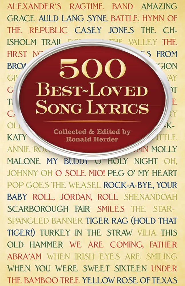 500 BestLoved Song Lyrics (Dover Song Collections),New