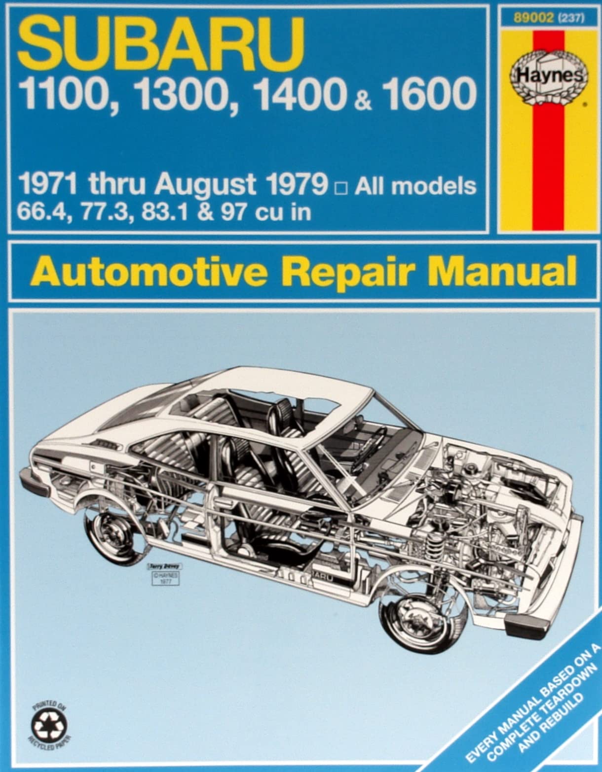 Subaru 1100, 1300, 1400, and 1600, 197179 (Haynes Repair Manuals),Used