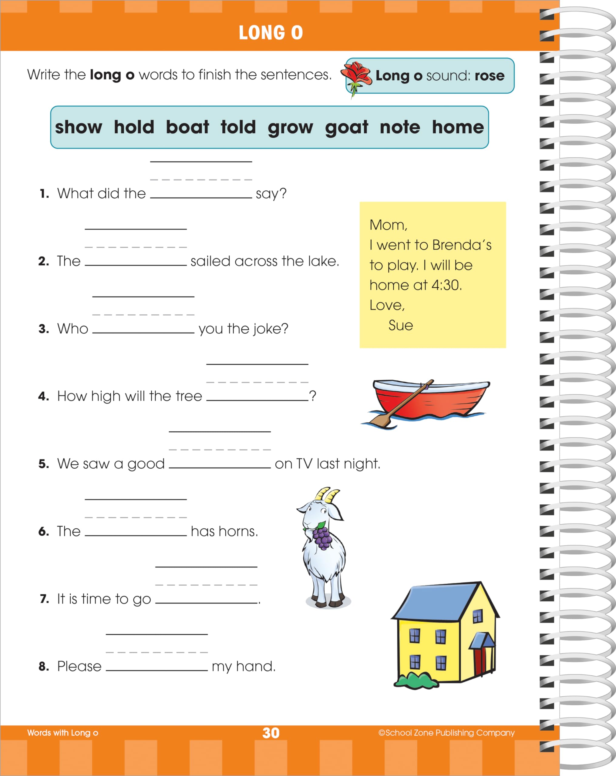 School Zone Big First Grade Workbook 320 Spiral Pages, Ages 6 to 7, 1st Grade, Reading, Parts of Speech, Basic Math, Word Pr,New