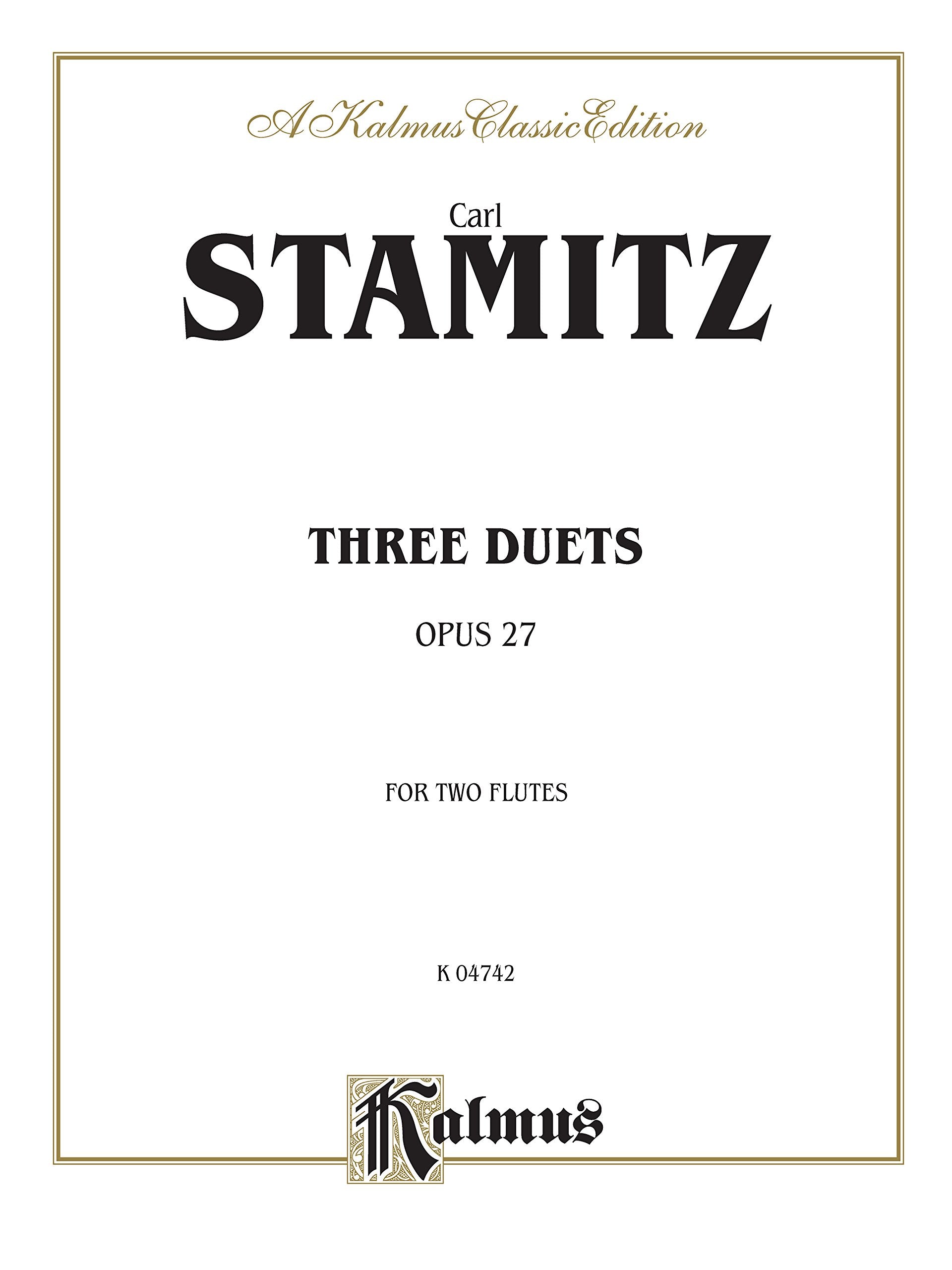 Three Duets, Op. 27 (Kalmus Edition),Used