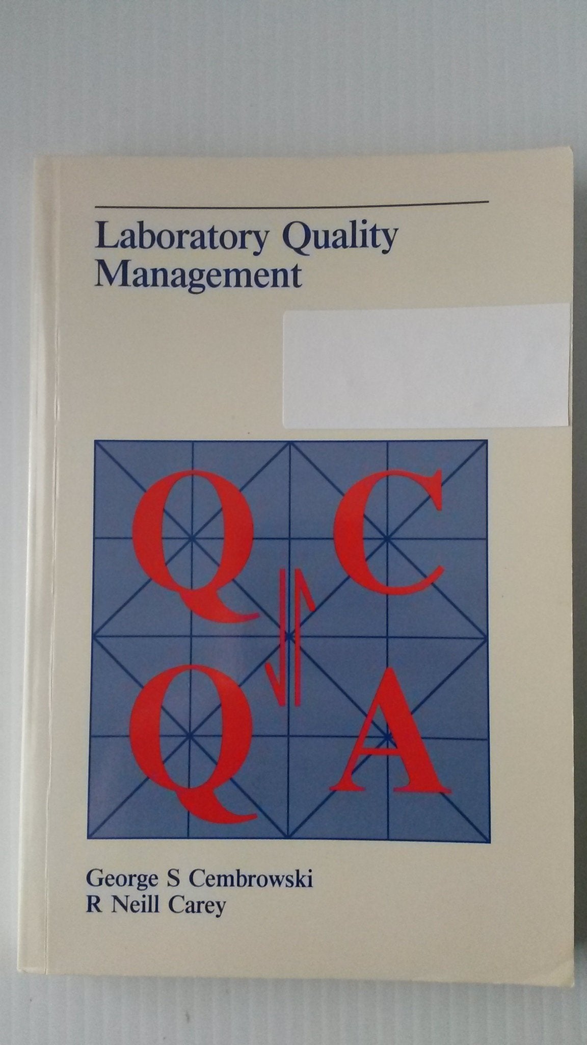 Laboratory Quality Management: Qc and Qa,Used