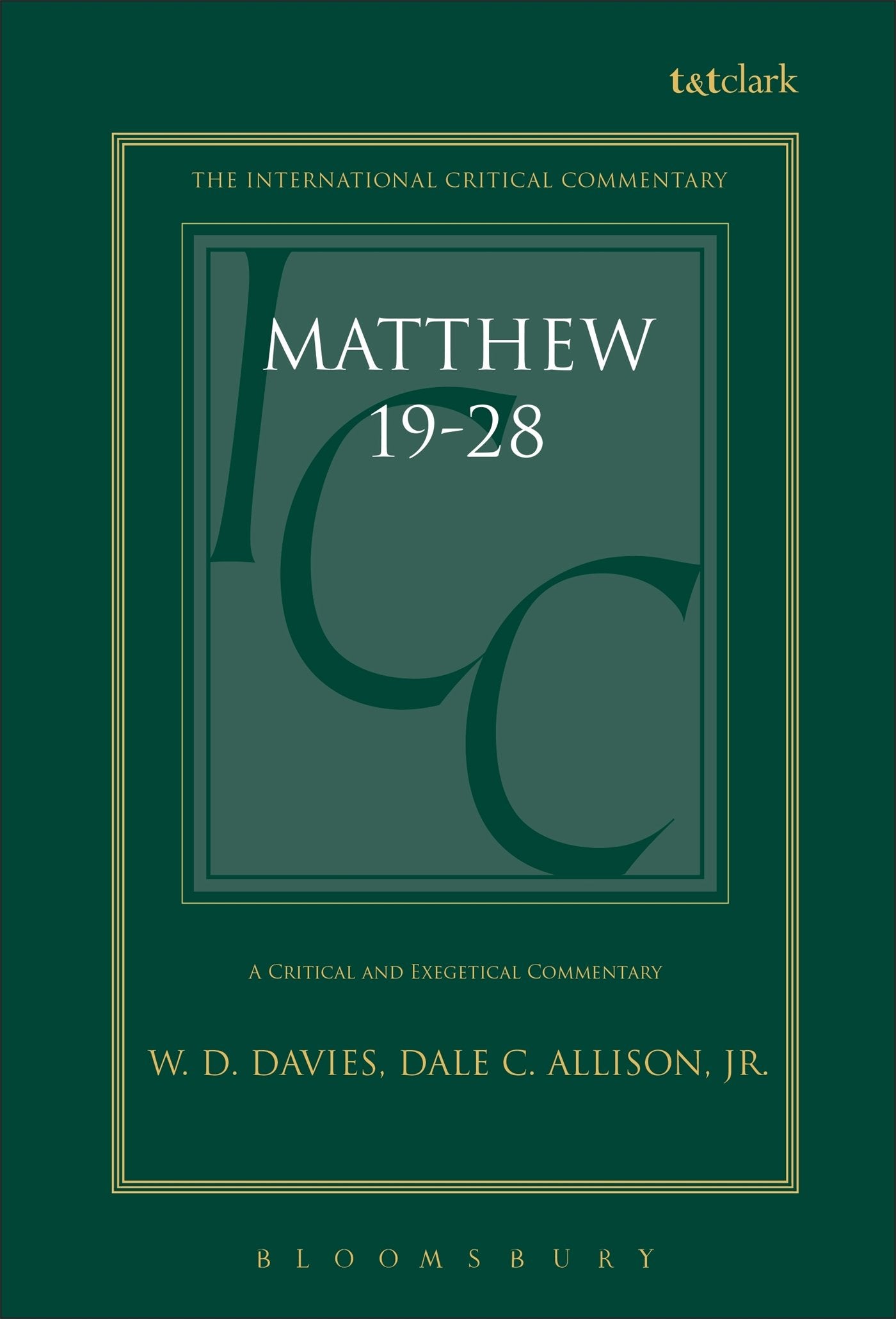 A Critical and Exegetical Commentary on the Gospel According to Saint Matthew (International Critical Commentary) Volume III,Used