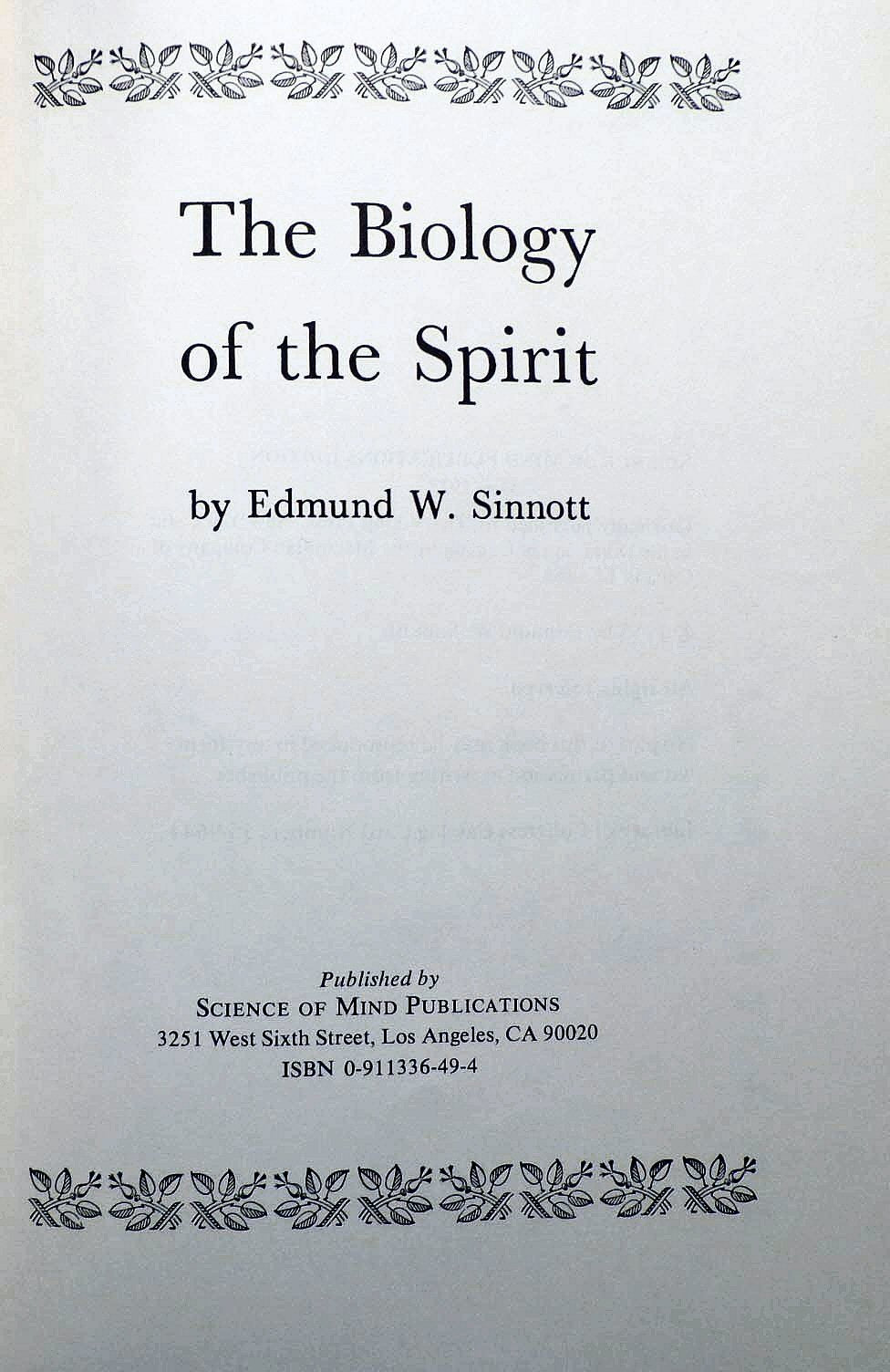 The biology of the spirit,Used
