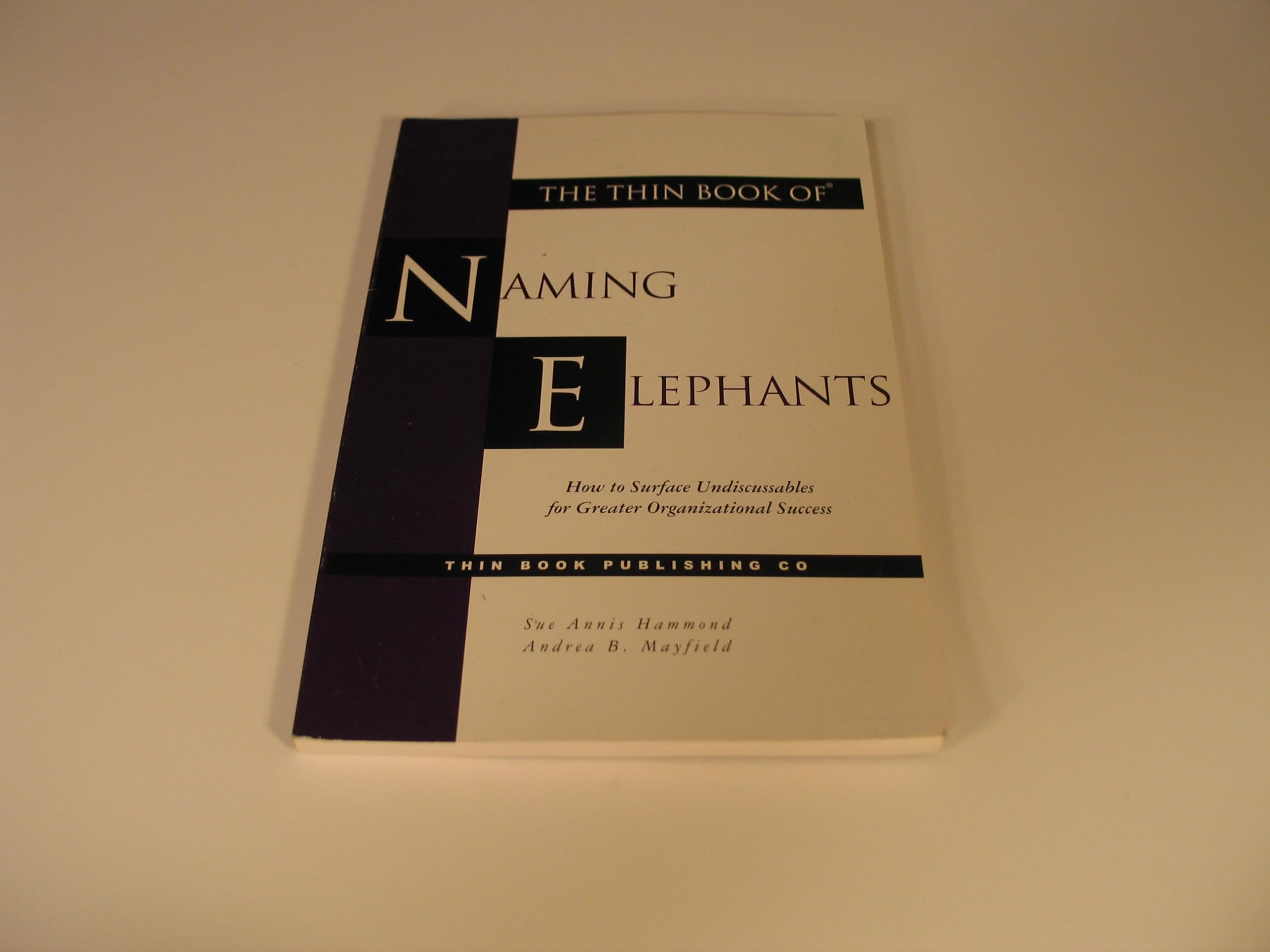 The Thin Book Of Naming Elephants: How To Surface Undiscussables For Greater Organizational Success,New