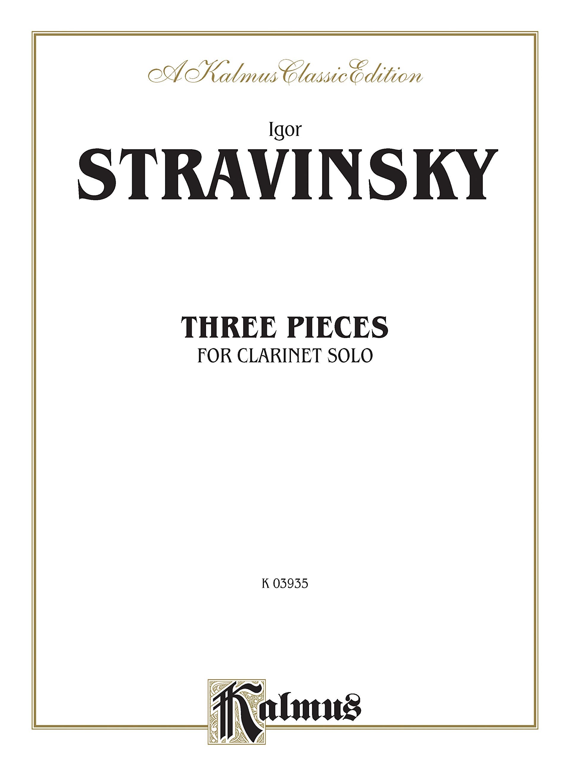Three Pieces: Part(s) (Kalmus Edition),Used
