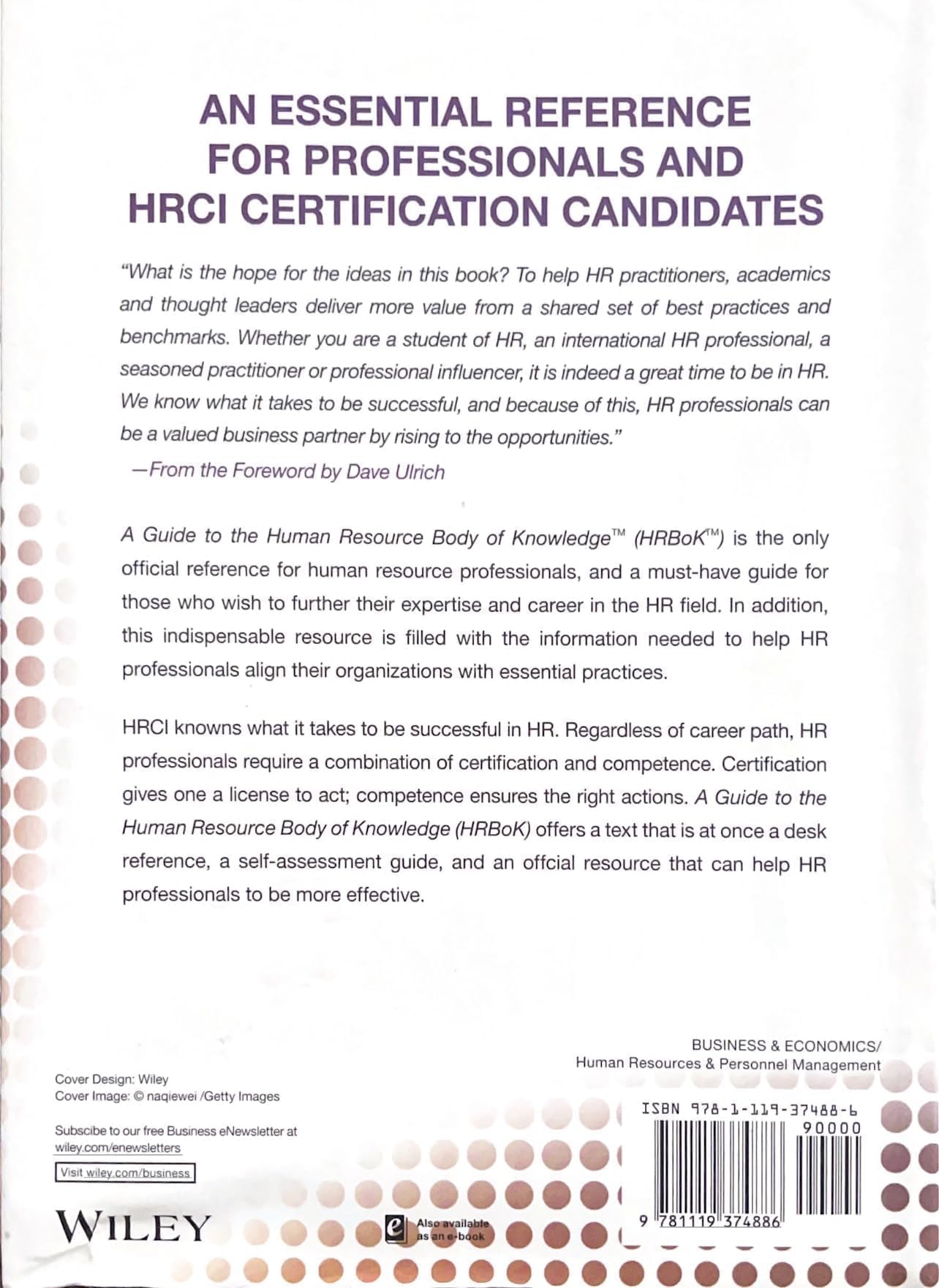 A Guide To The Human Resource Body Of Knowledge (Hrbok),Used