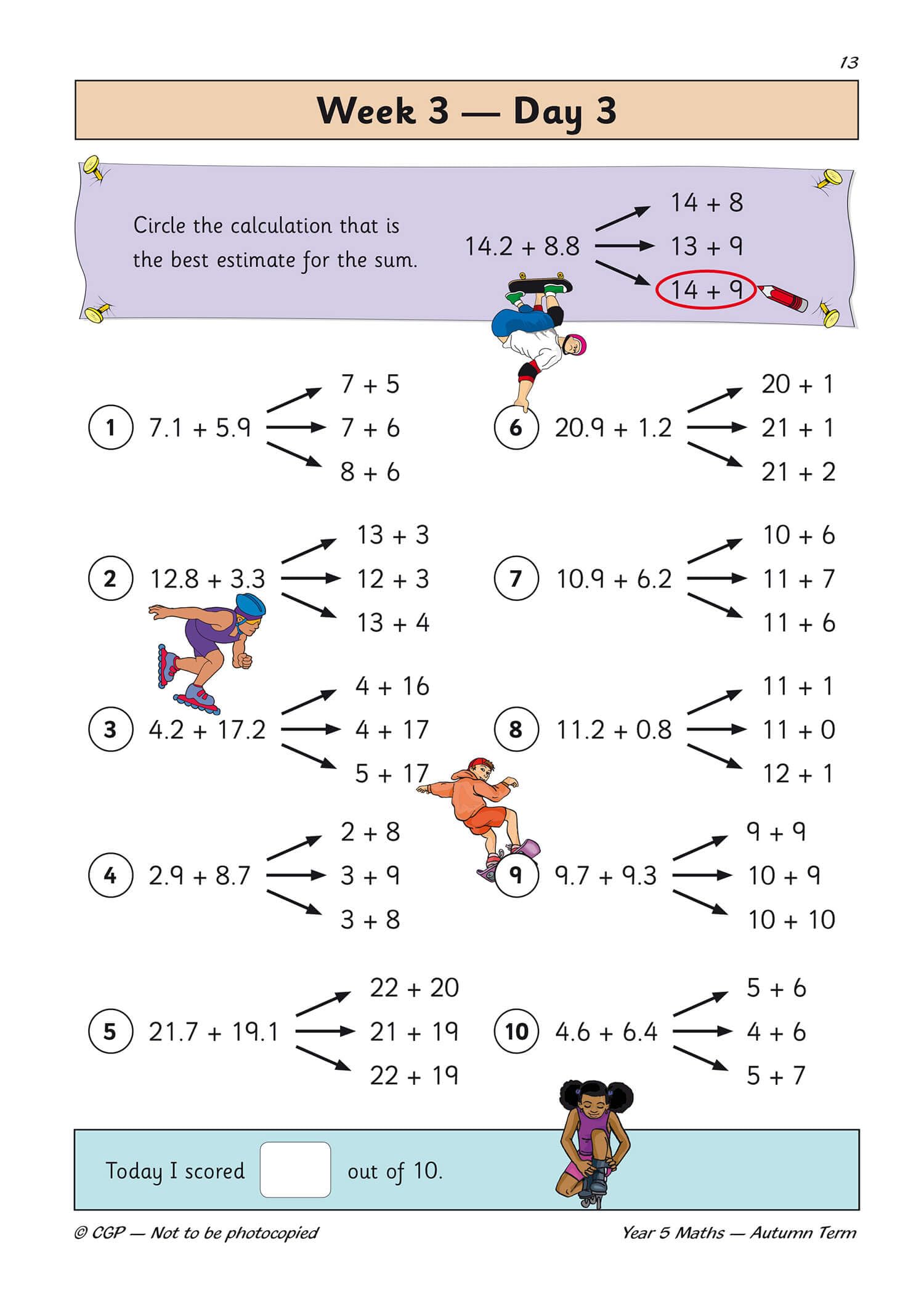 New KS2 Maths Daily Practice Book: Year 5 Autumn Term: perfect for catching up at home (CGP KS2 Maths),Used