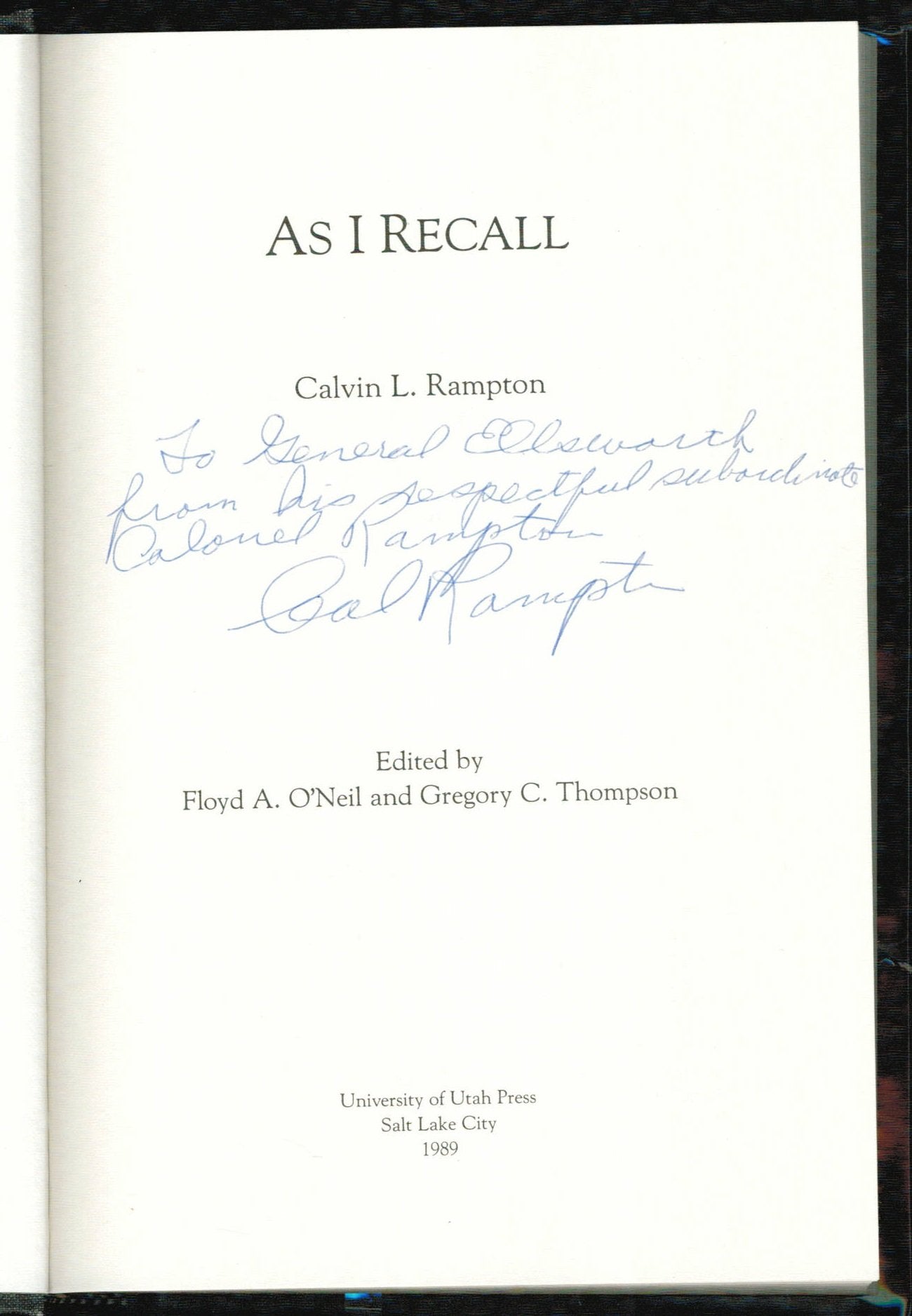 As I Recall,Used