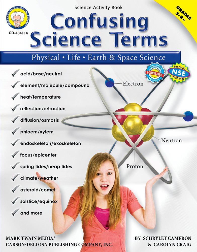 Mark Twain Confusing Science Terms, Grades 5 8,Used