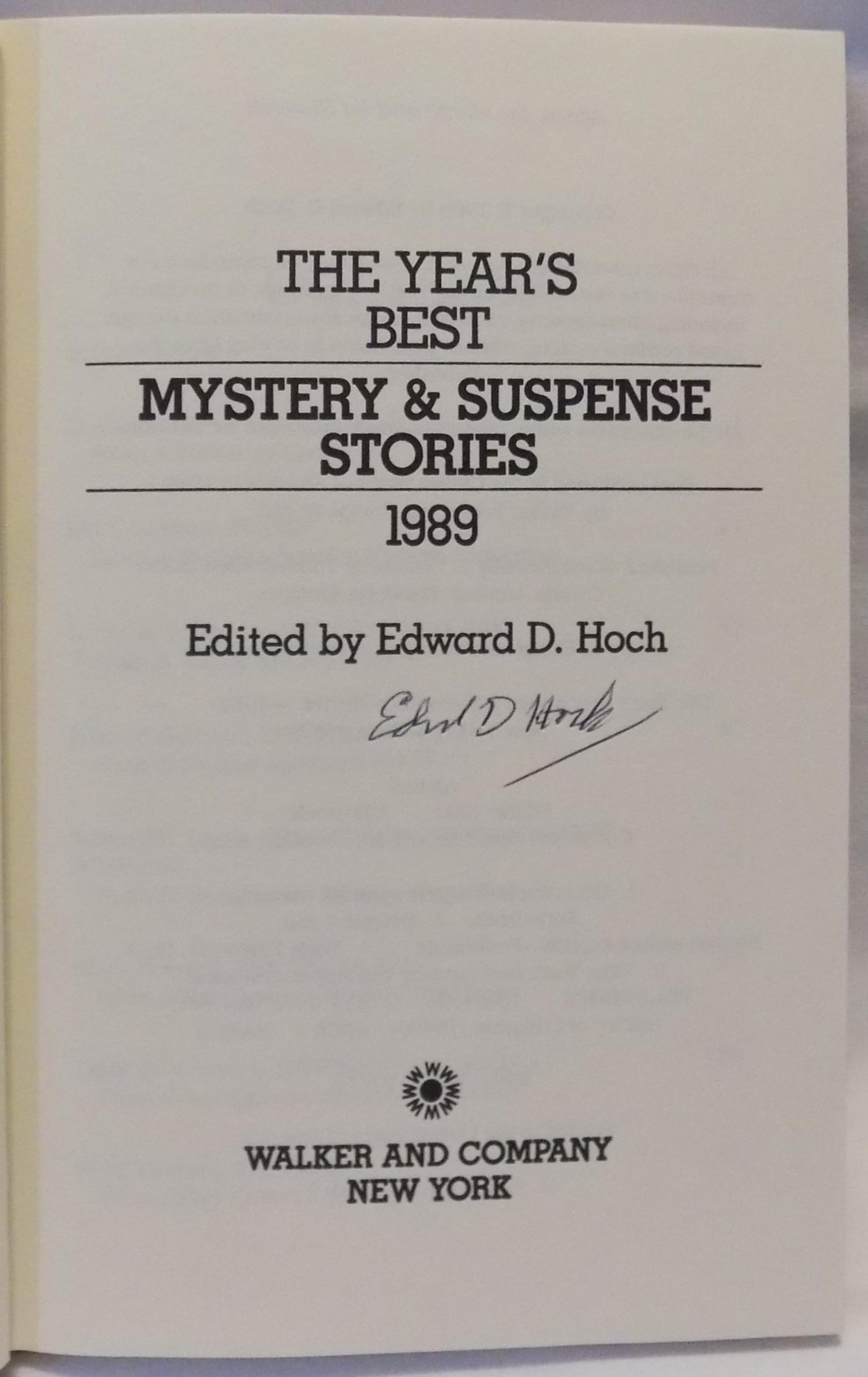 Year's Best Mystery and Suspense Stories, 1989 (Year's Best Mystery & Suspense Stories),Used