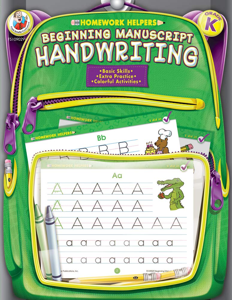 Beginning Manuscript Handwriting, Grade K (Homework Helper),Used