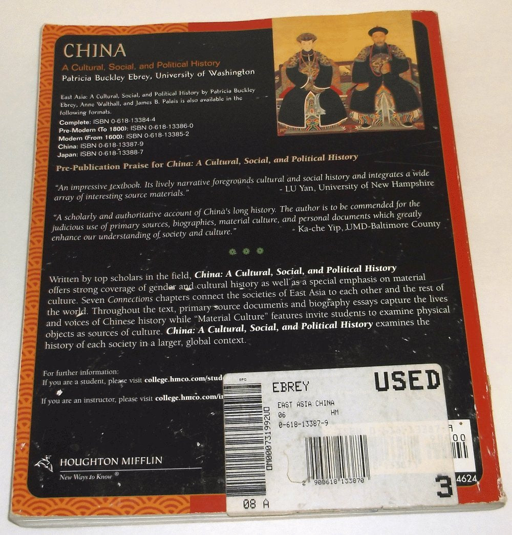 China: A Cultural, Social, and Political History,Used